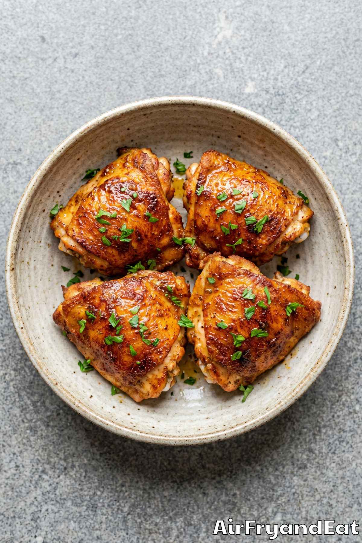 Juicy air fryer Cajun chicken close-up