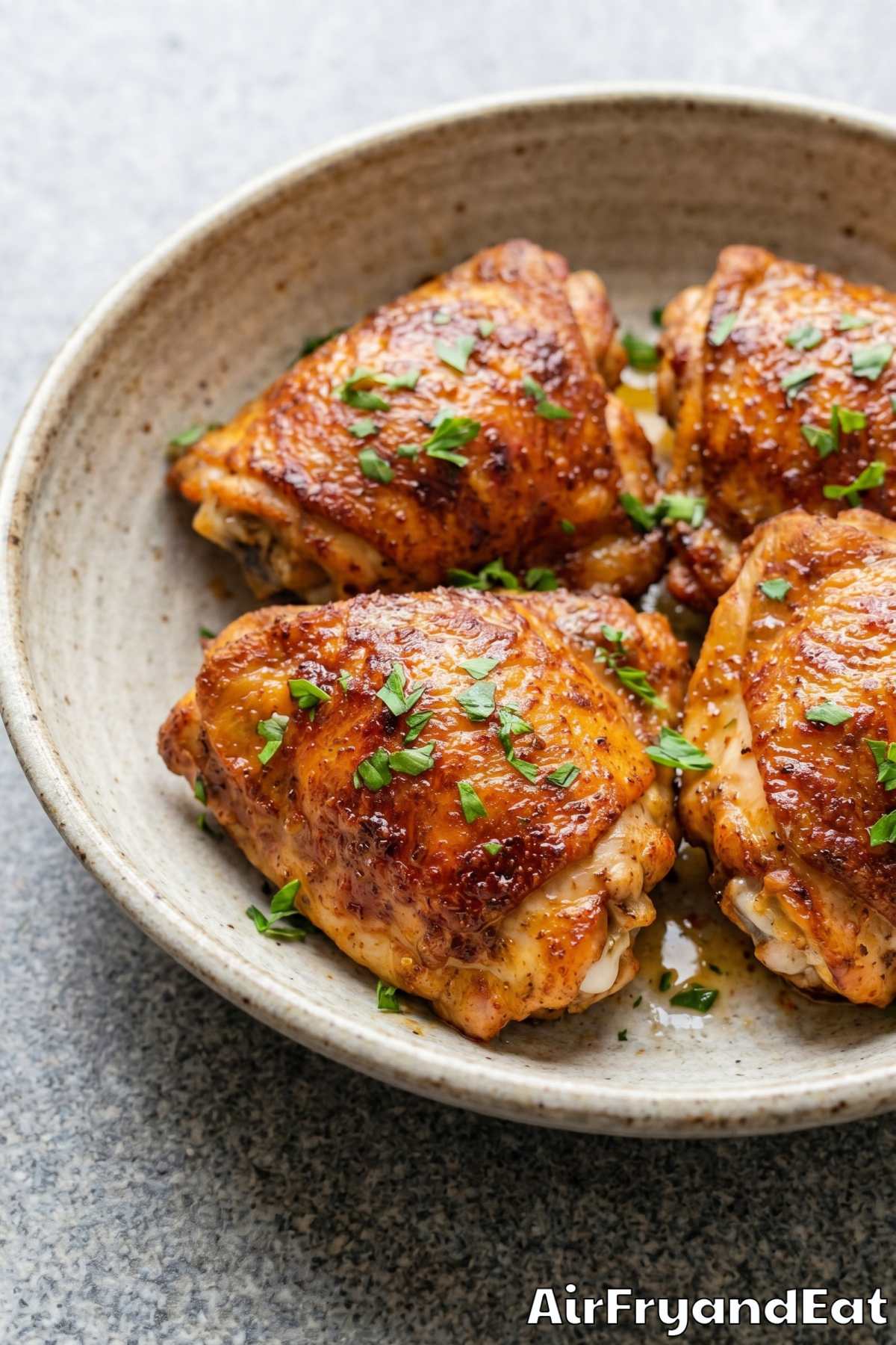 Seasoned air fryer Cajun chicken thighs