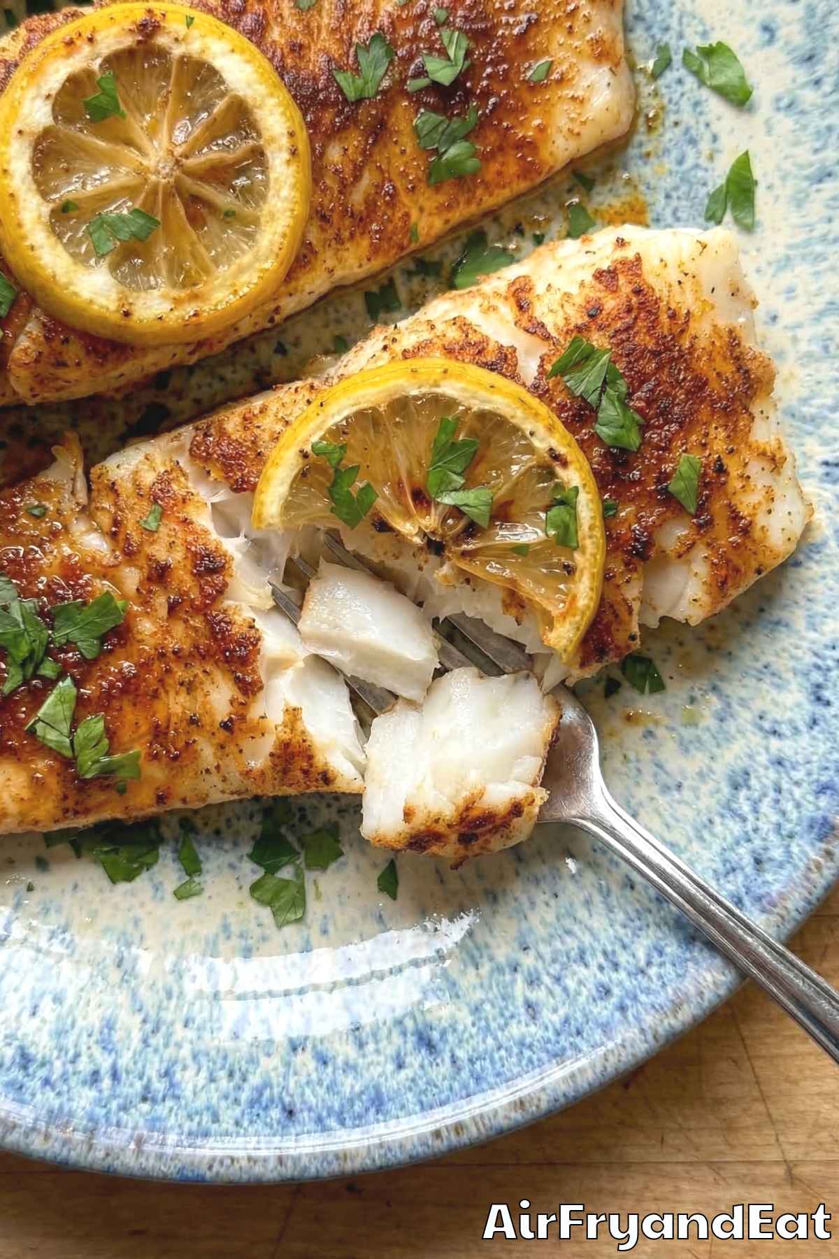 Juicy air fryer Cajun cod fillets perfectly done