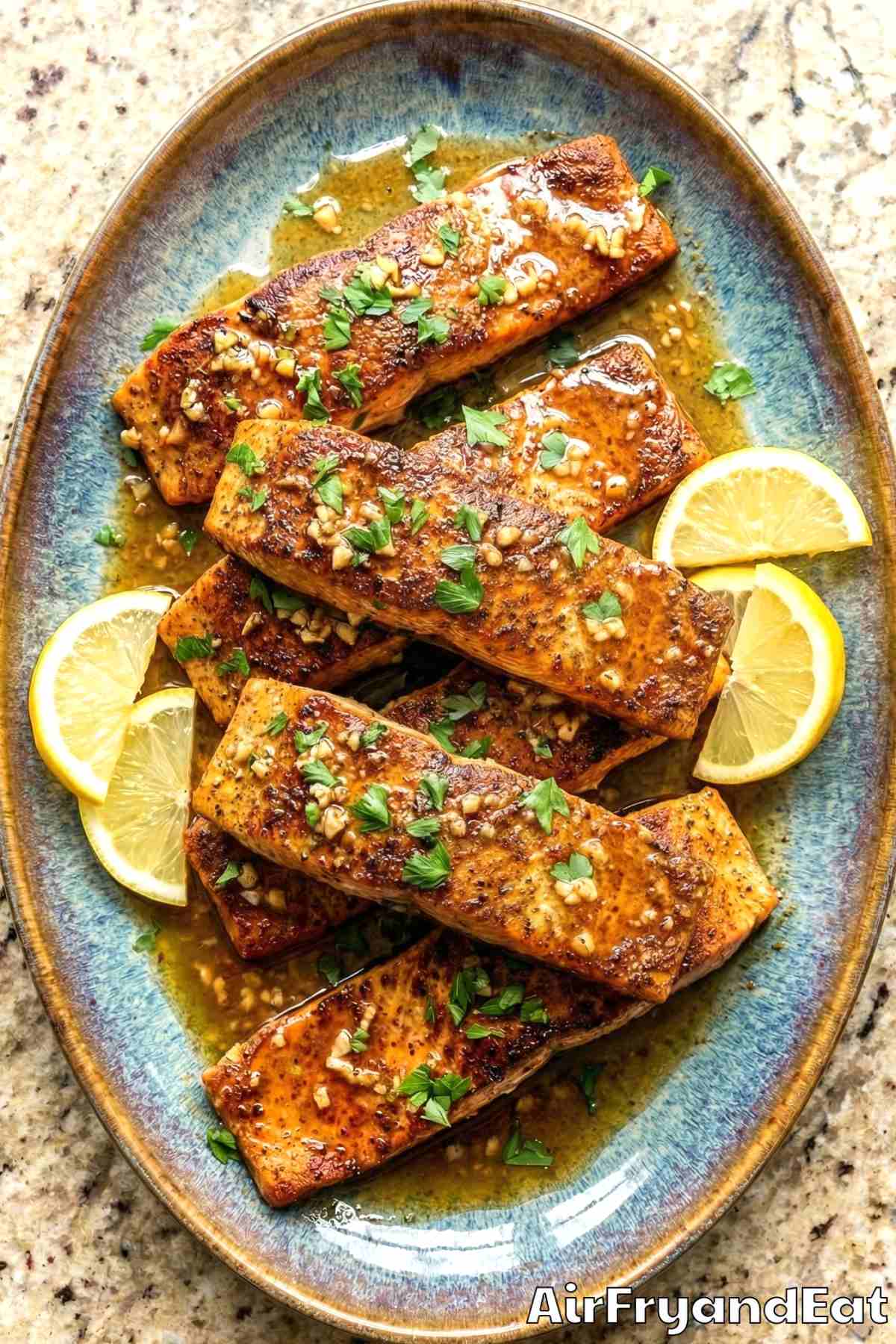 Easy air fryer Cajun honey butter salmon