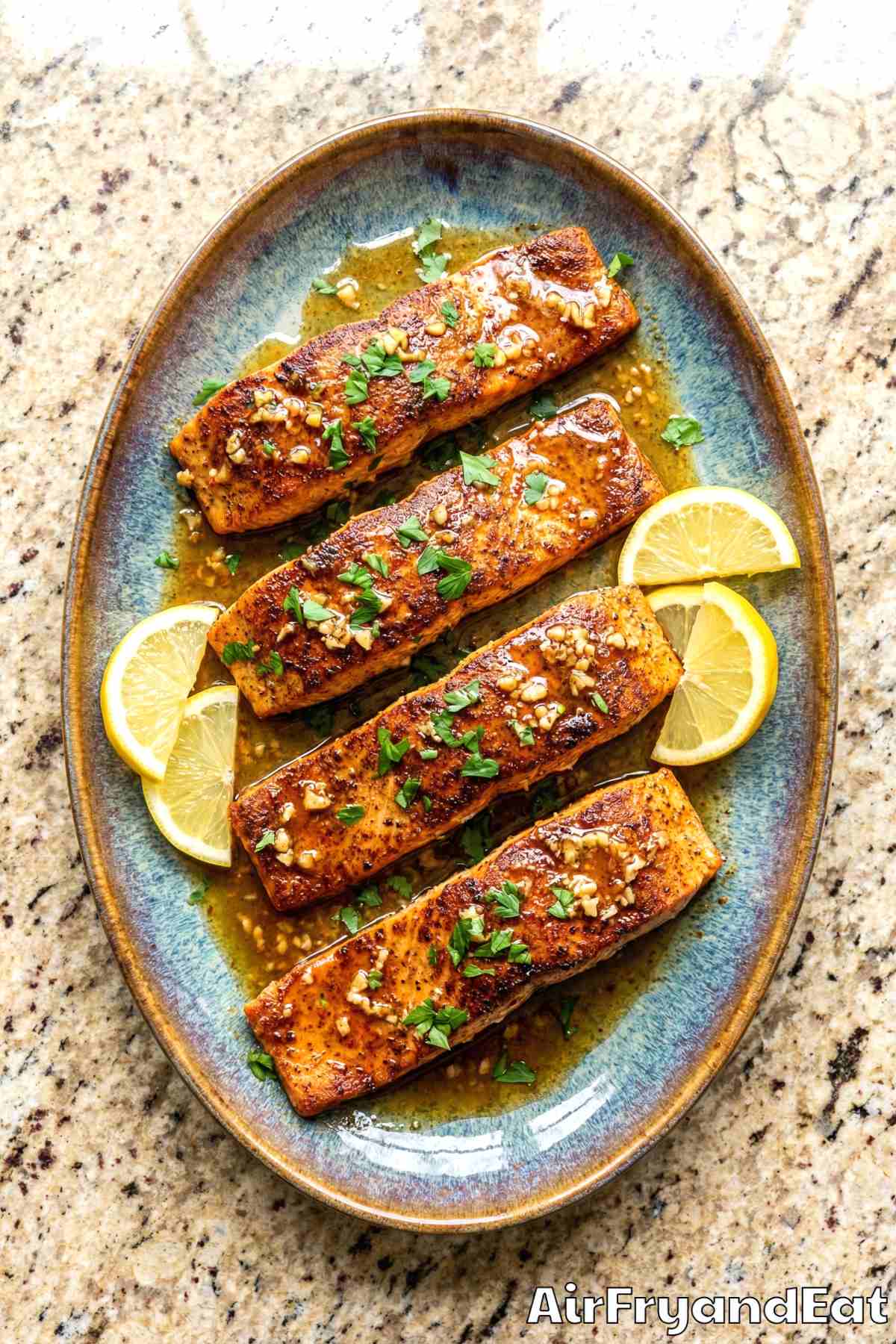 Succulent Cajun honey butter salmon air fryer