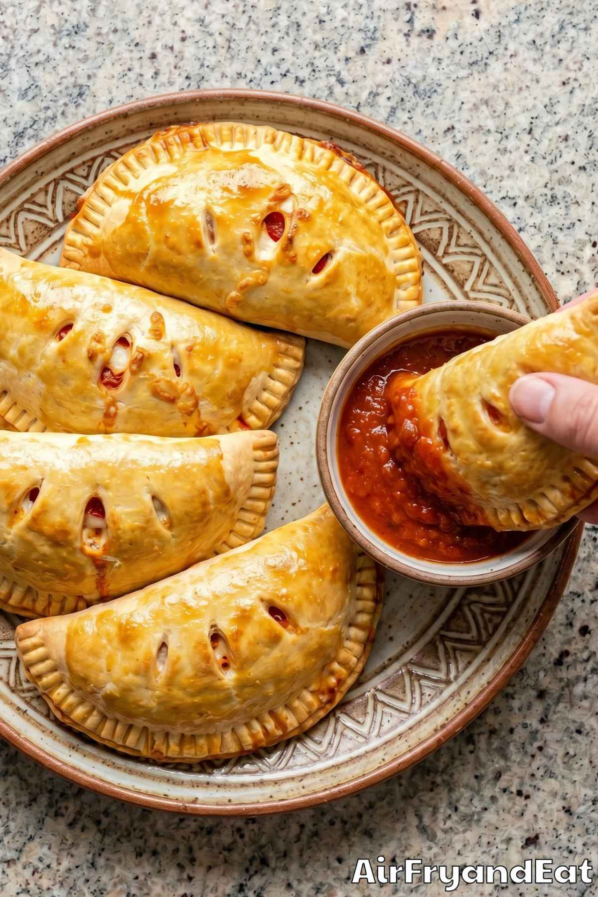 Perfect crispy air fryer calzone