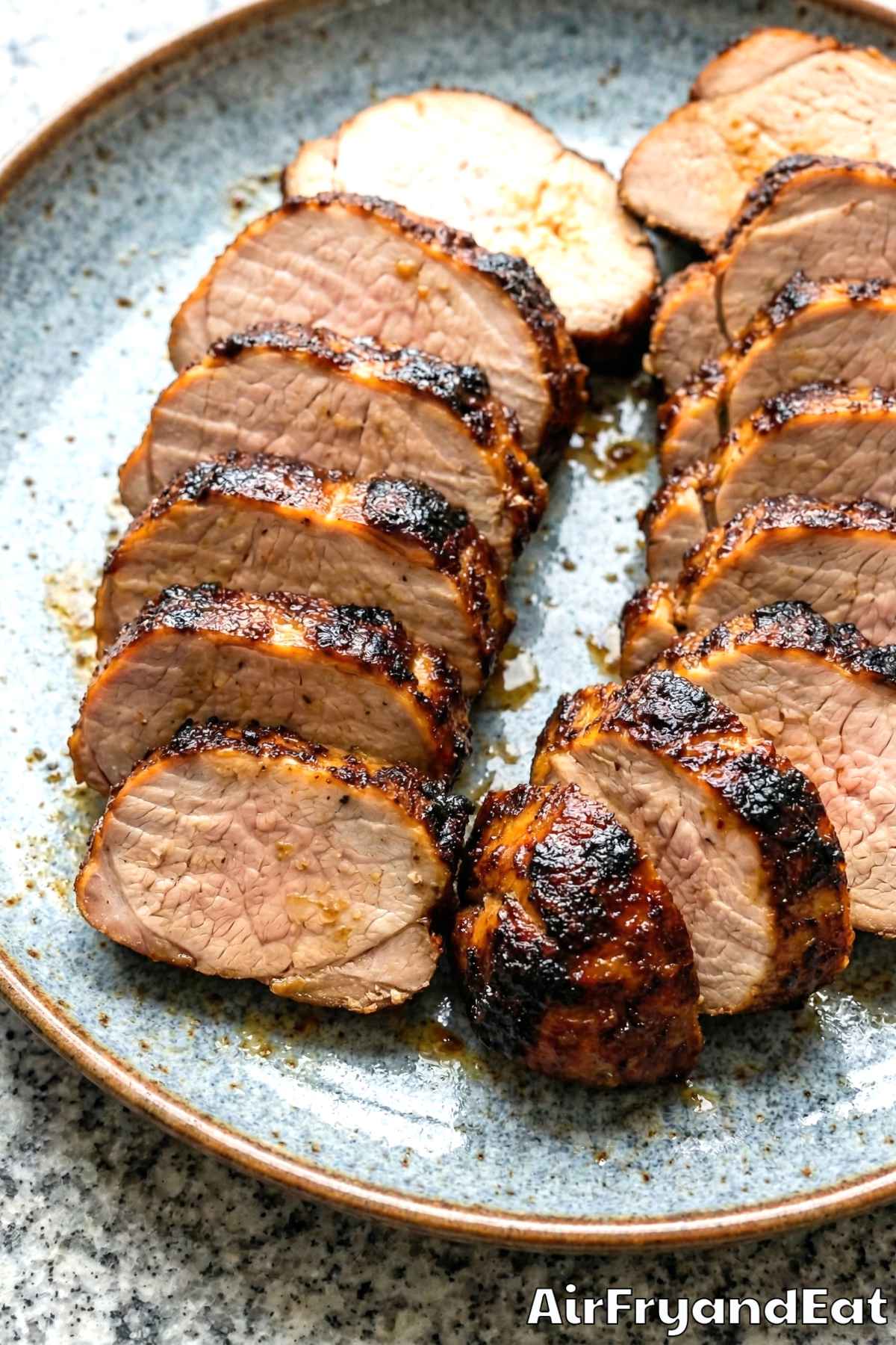 Golden air fryer brown sugar pork tenderloin