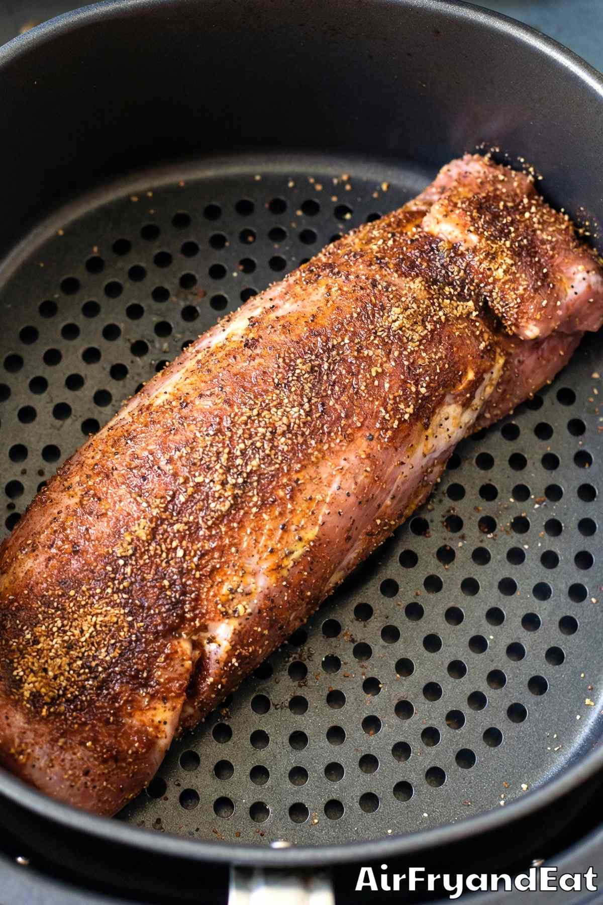 Air Fryer Caramelized Brown Sugar Pork Tenderloin Step 3