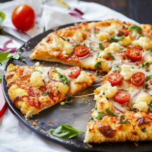 air fryer cauliflower pizza