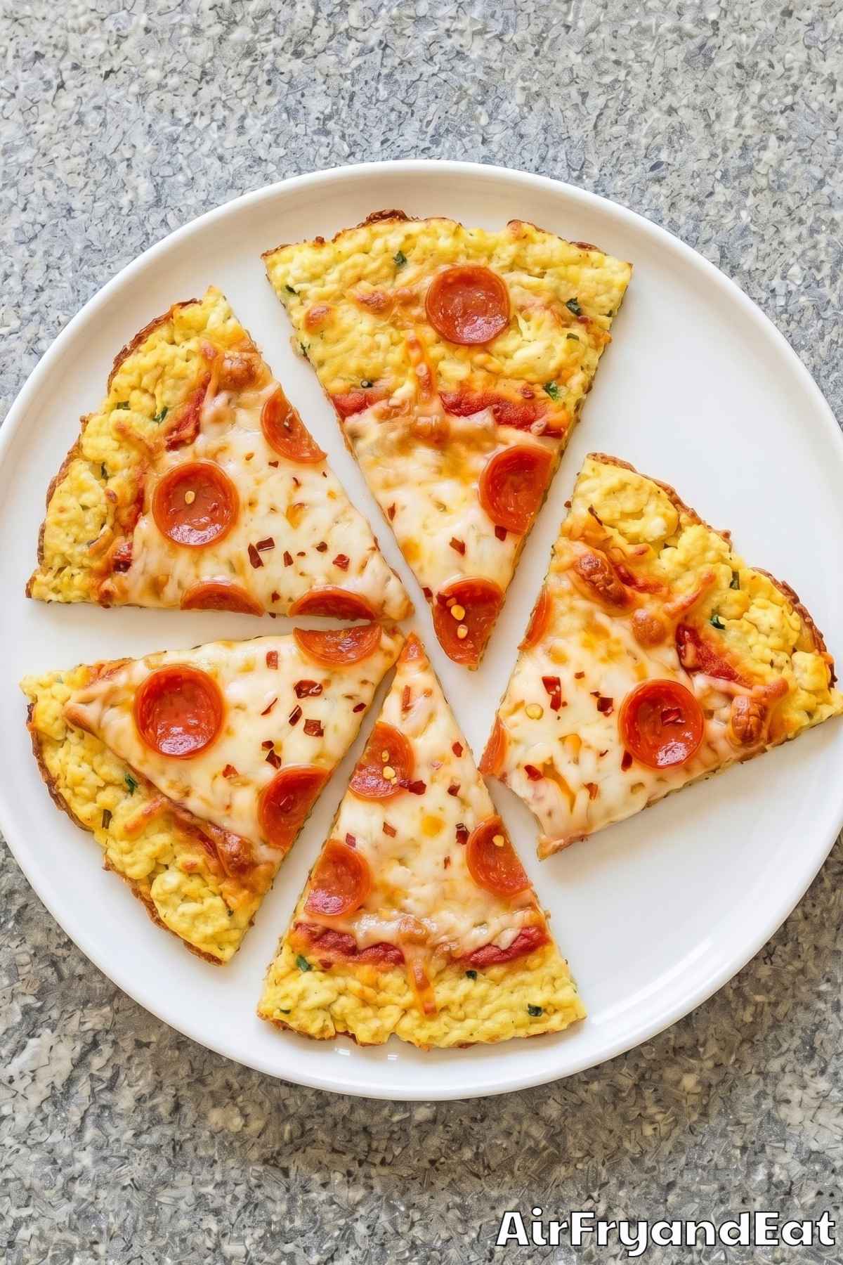 Irresistible air fryer cauliflower pizza