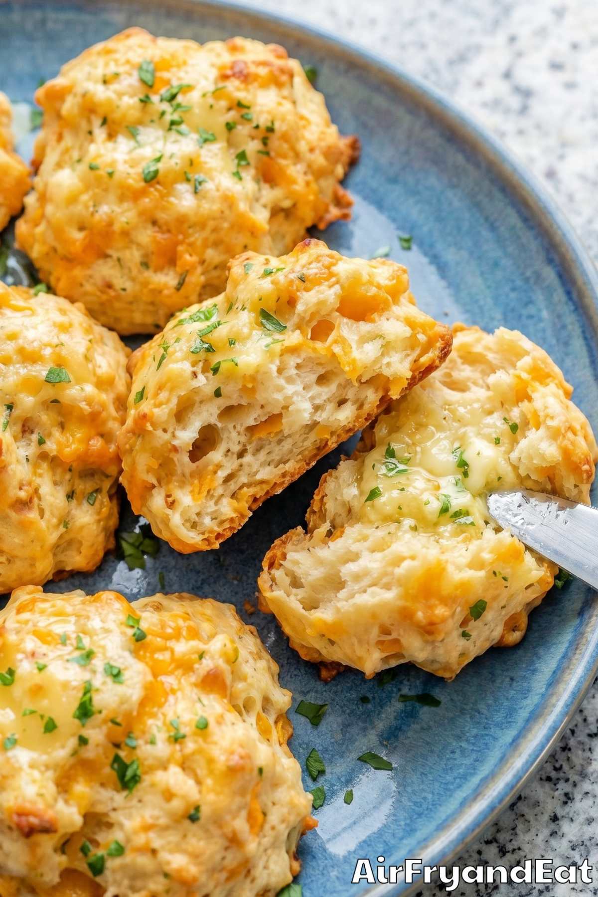 Savory air fryer cheddar bay biscuits