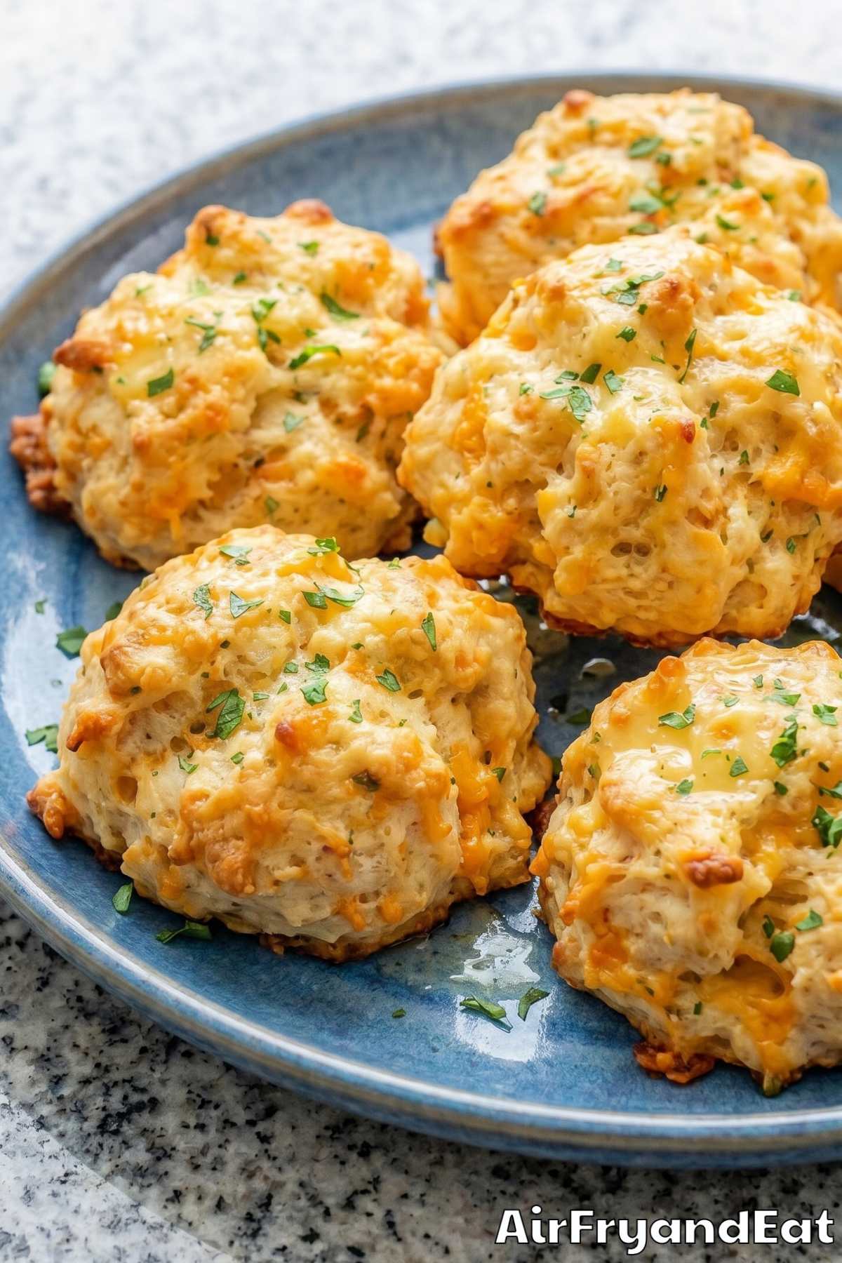 Flaky air fryer cheddar bay biscuits