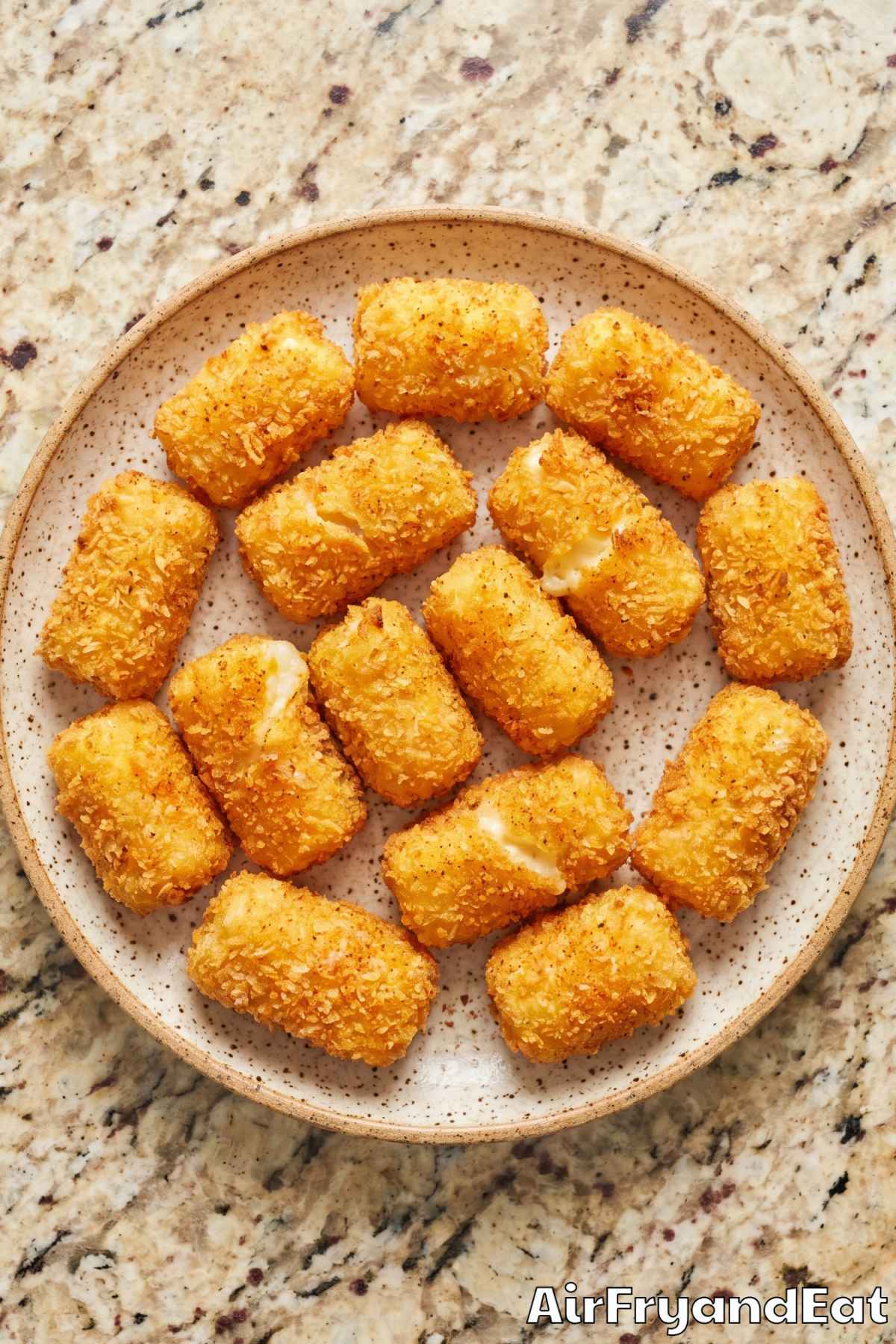 Crunchy homemade air fryer cheese curds