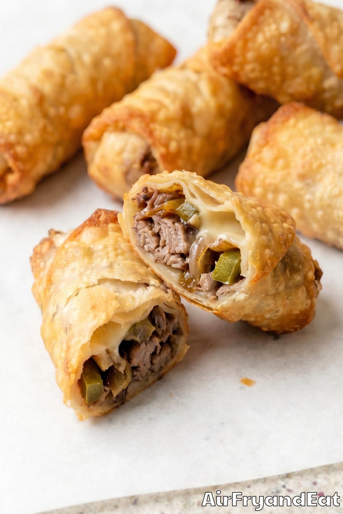 homemade cheesesteak egg rolls air fried