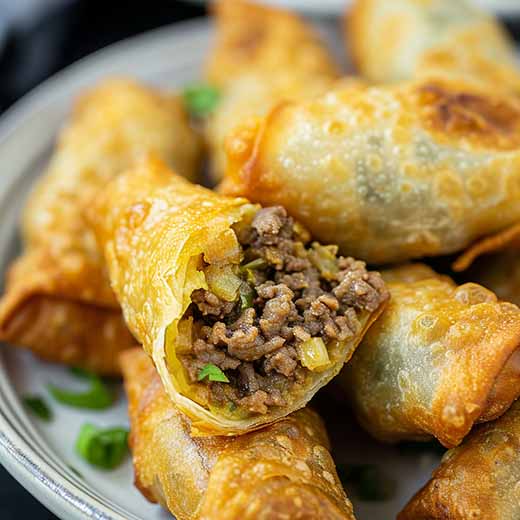 Air Fryer Cheesesteak Egg Rolls Easy Recipe AirFryAndEat