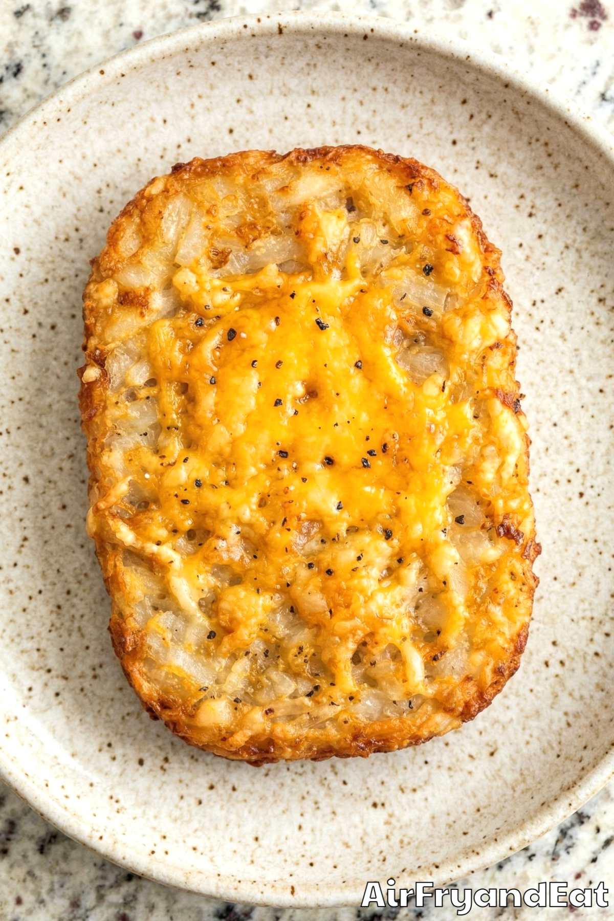 Irresistible cheesy air fryer hash brown patties