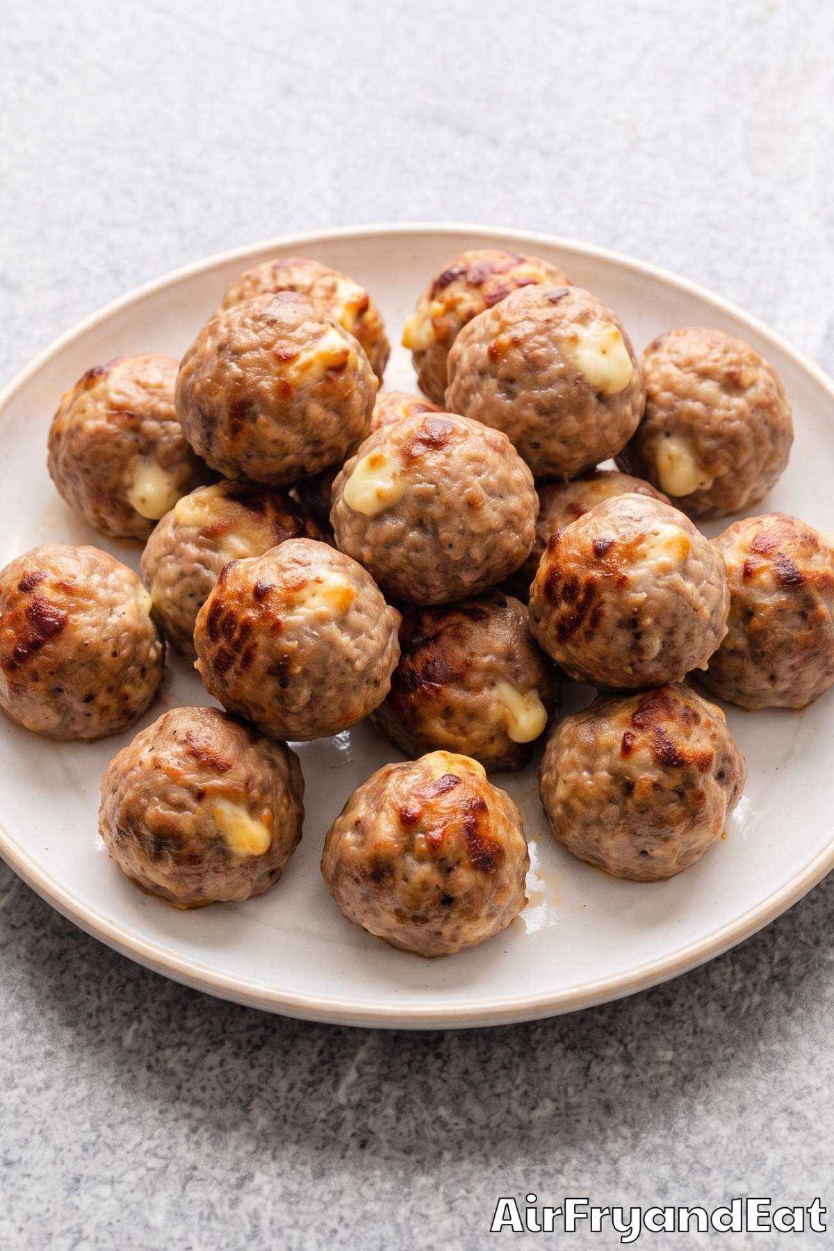Easy air fryer stuffed meatballs