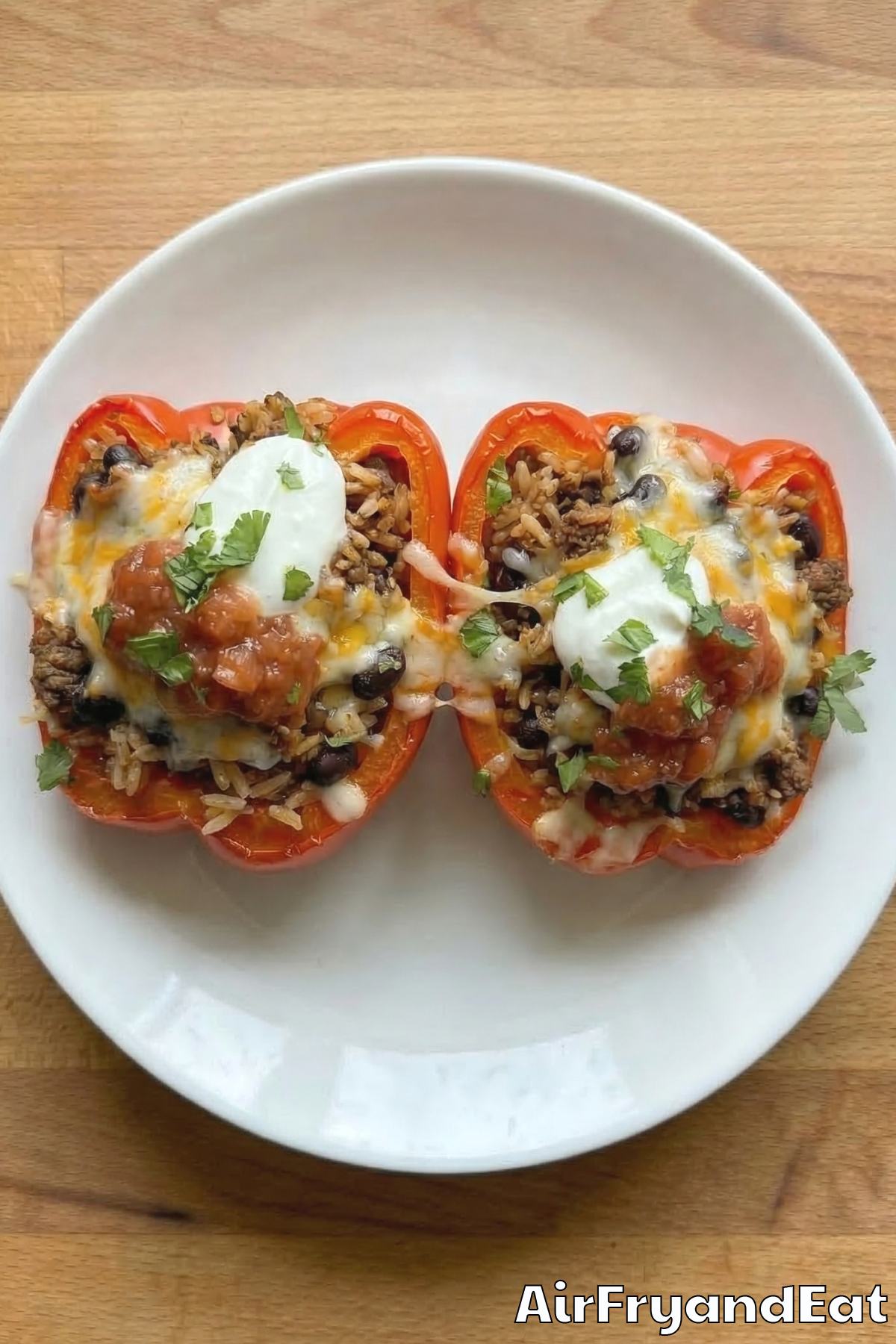 Irresistible air fryer cheesy stuffed peppers