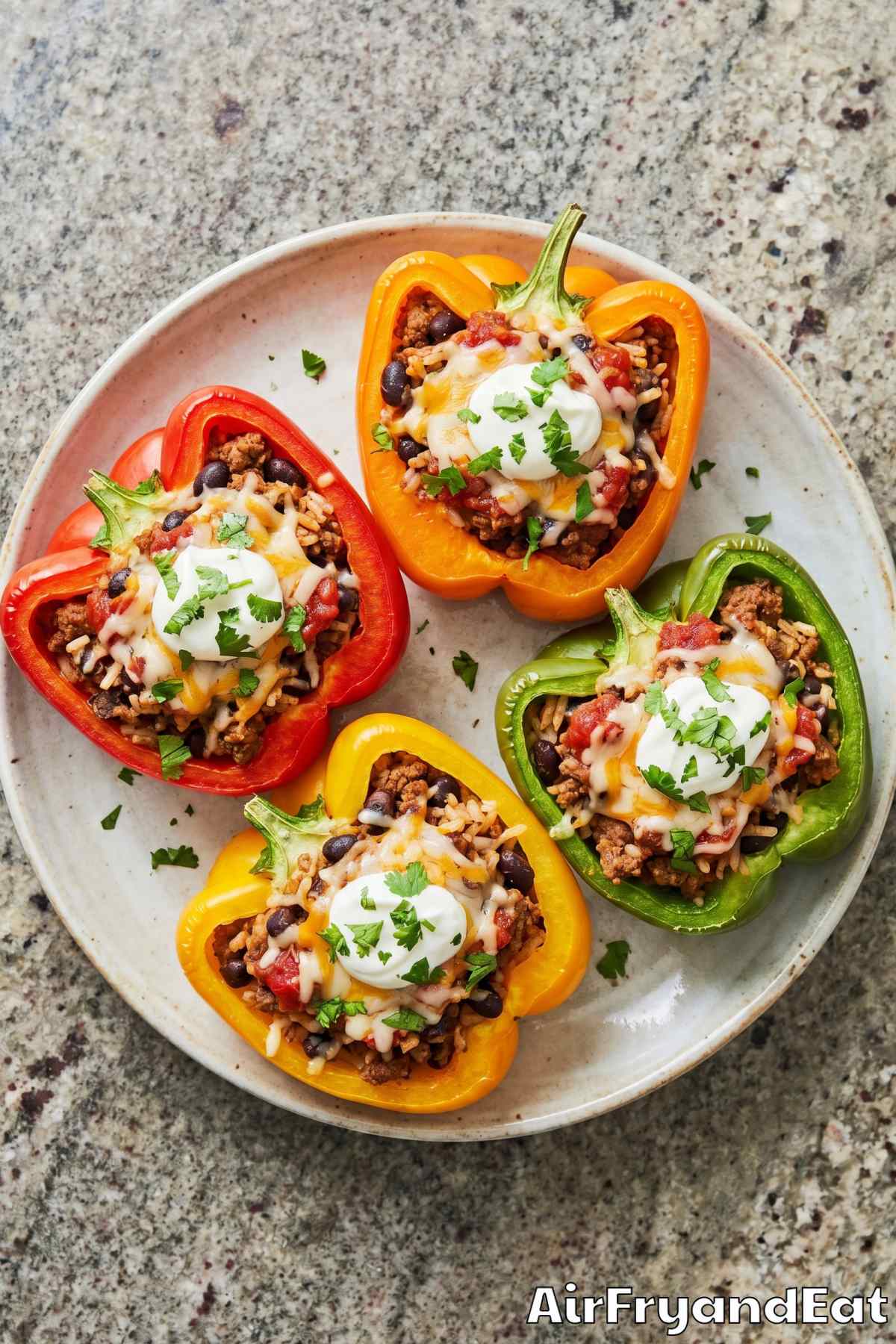 melty cheese taco stuffed bell peppers