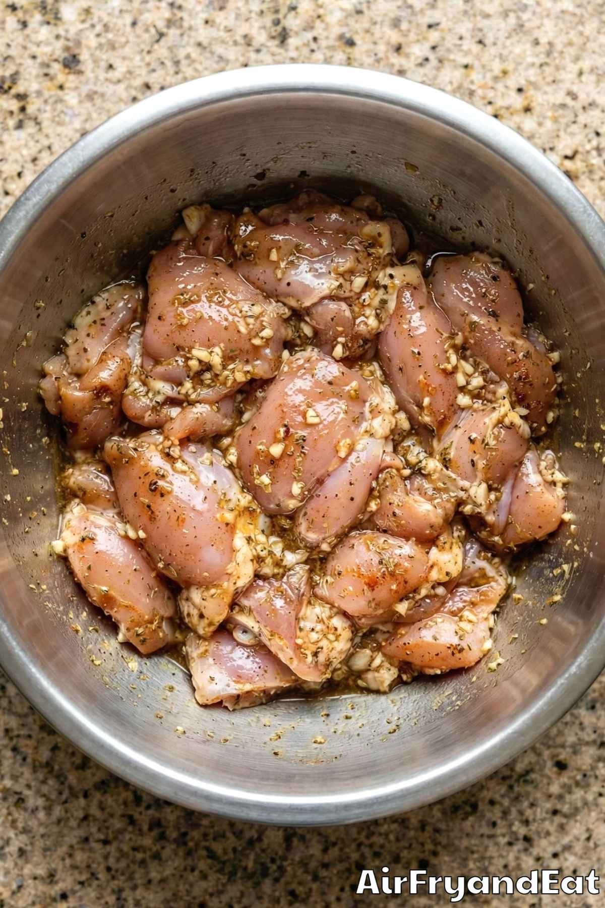 Air Fryer Chicken Gyro Bowl Step 1