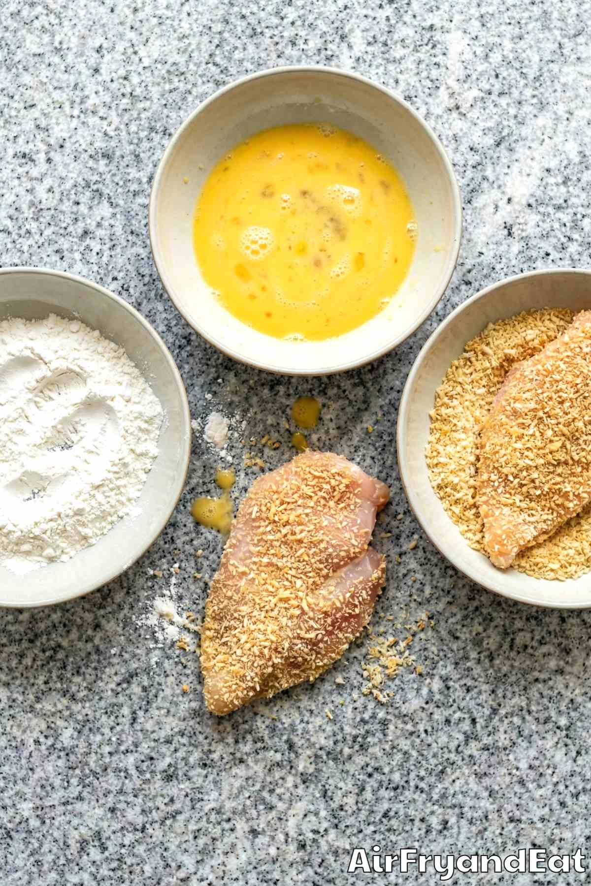 Air Fryer Chicken Katsu Step 3