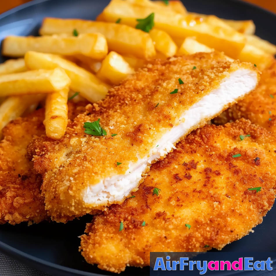 Air Fryer Chicken Schnitzel The BEST Recipe AirFryAndEat