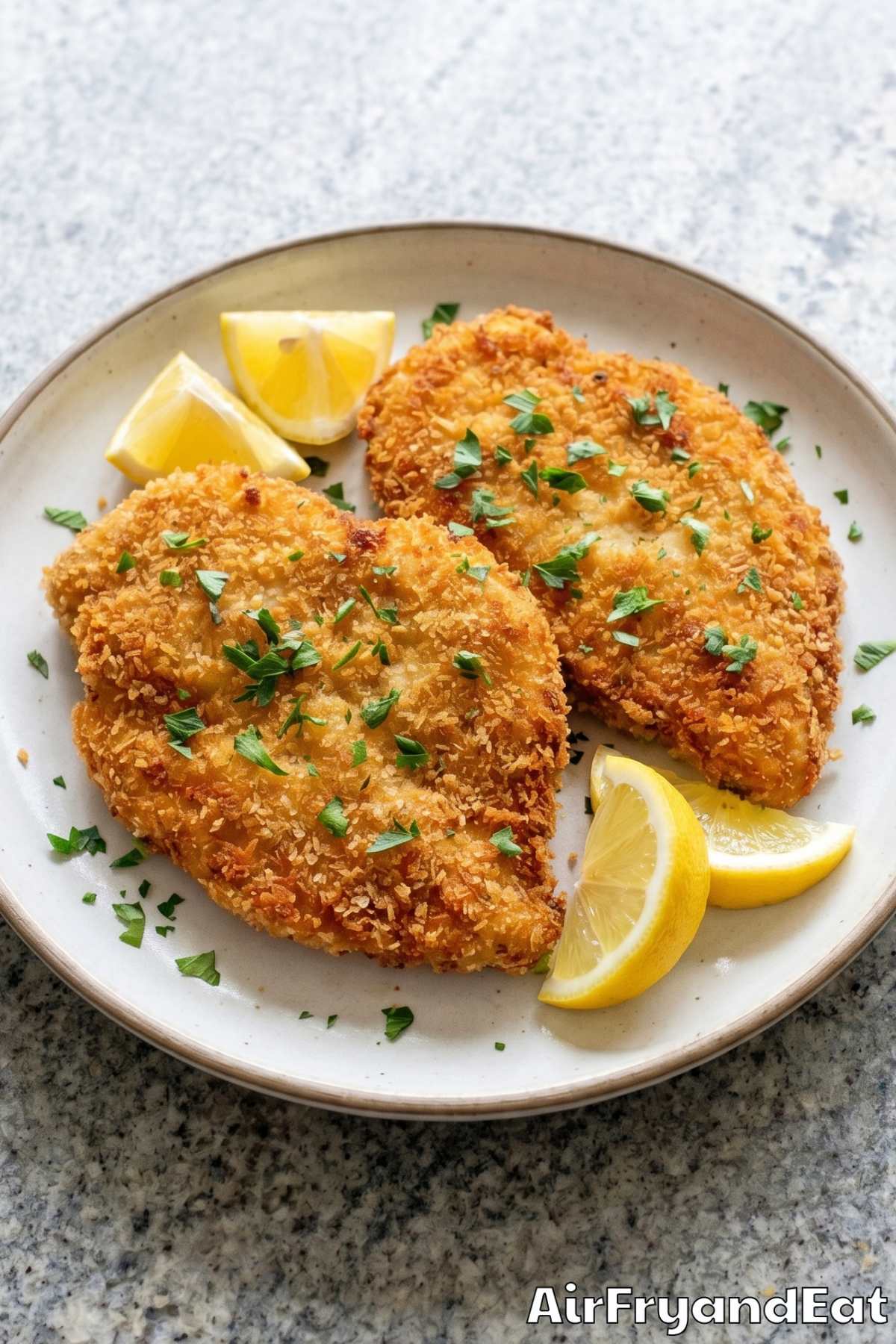 Irresistible air fryer chicken schnitzel