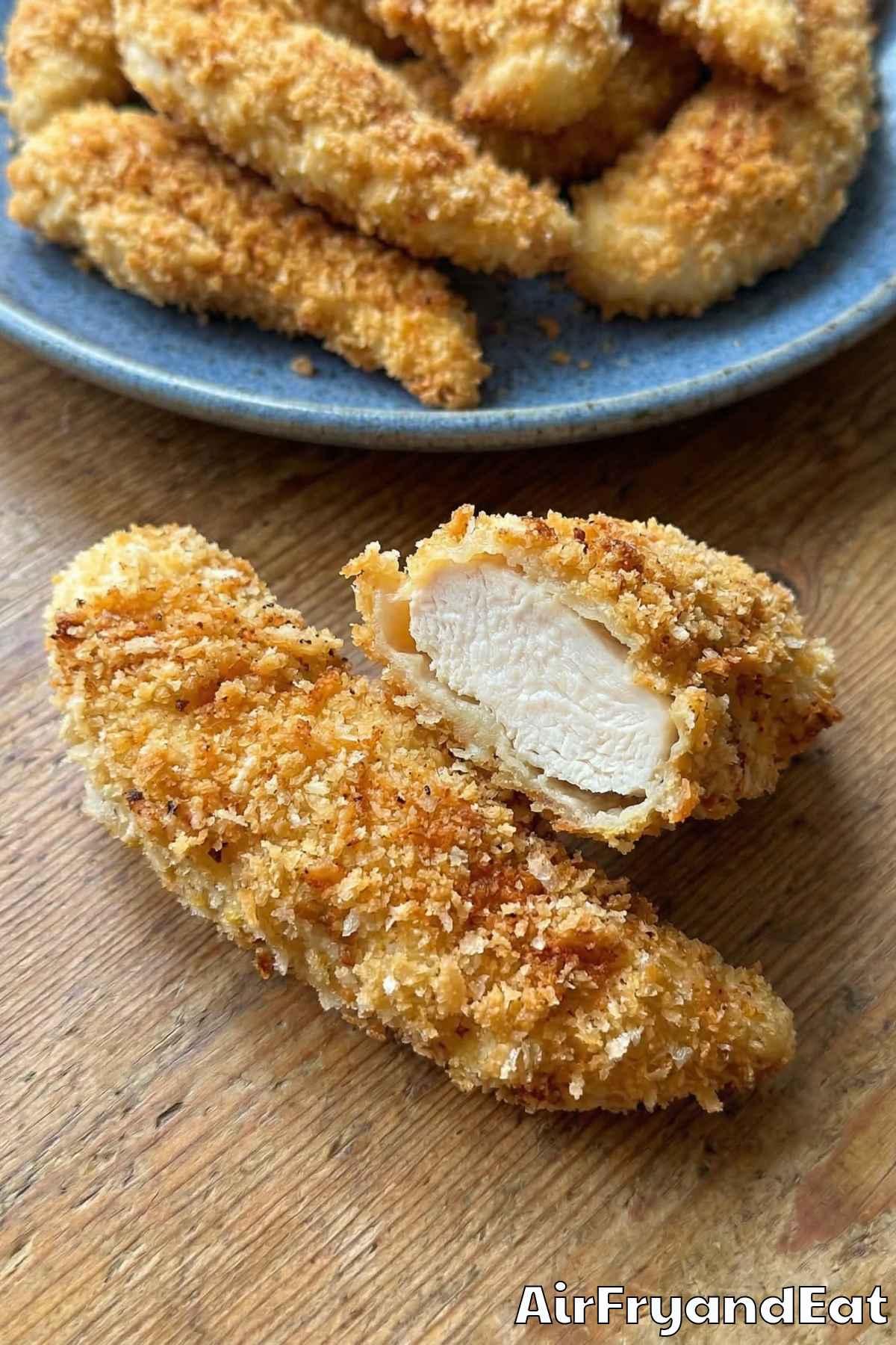 Perfect air fryer chicken tenders golden brown