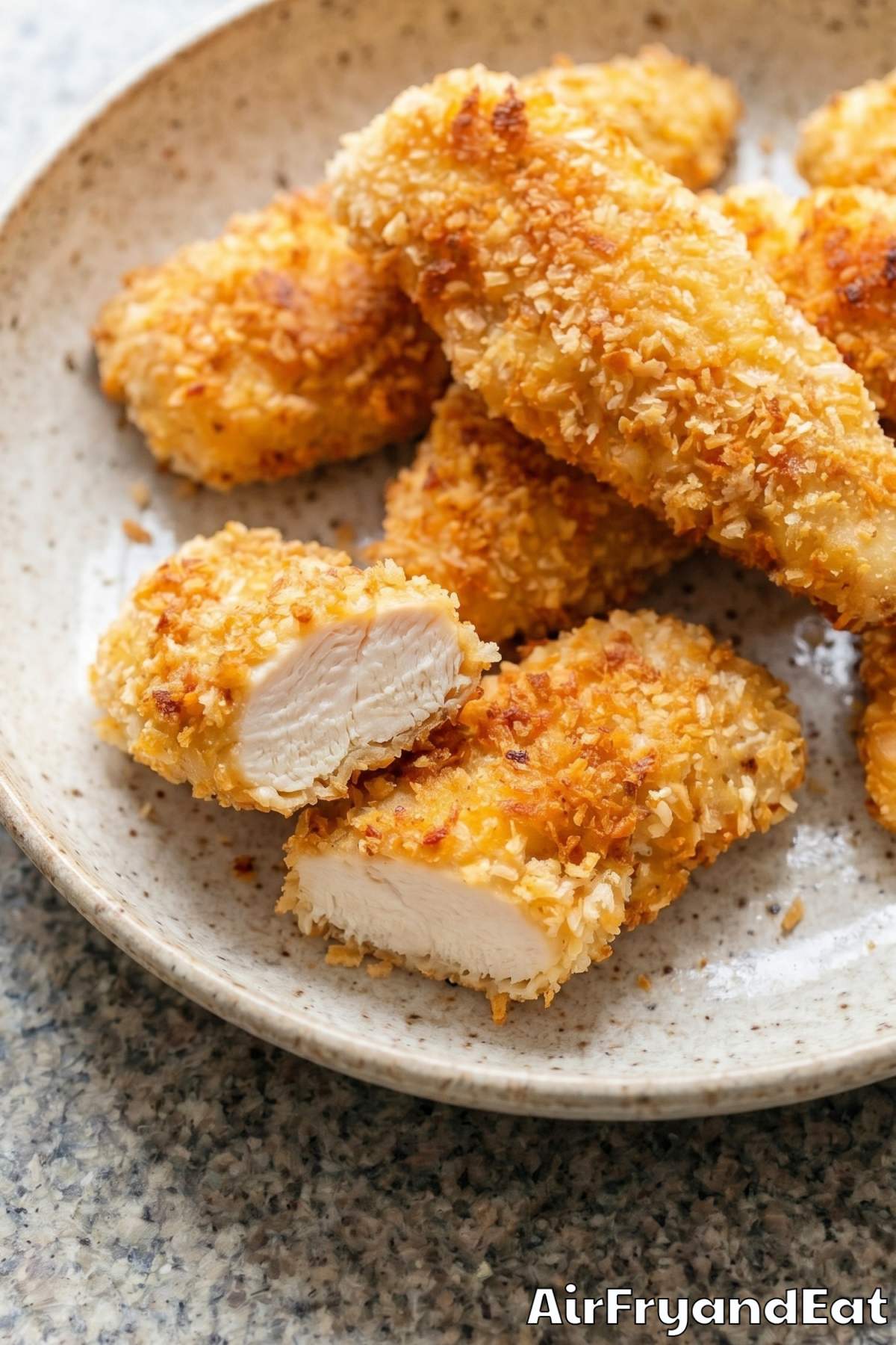 irresistible air fryer chicken tenders plated