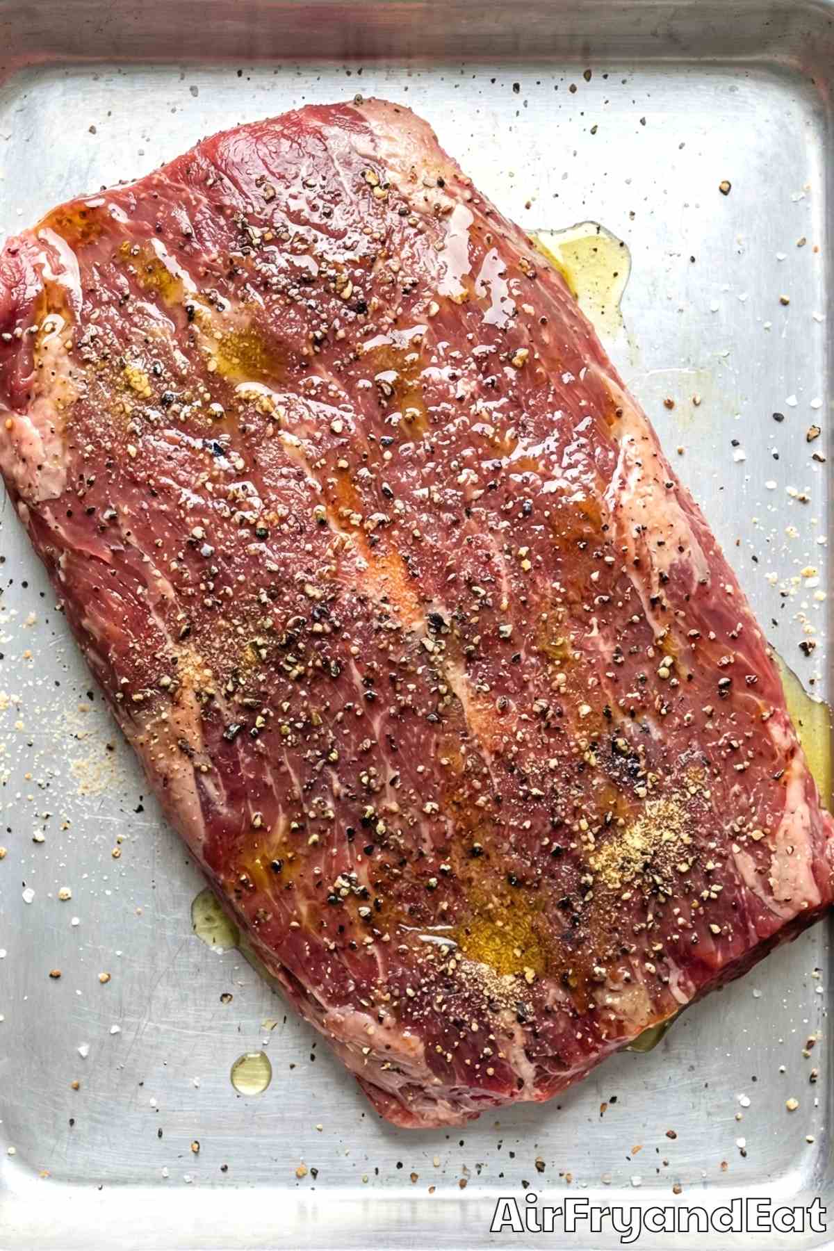 Air Fryer Chimichurri Flank Steak Step 2