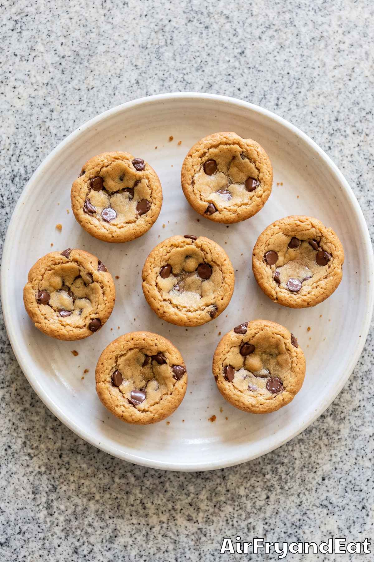 Homemade air fryer cookie cups