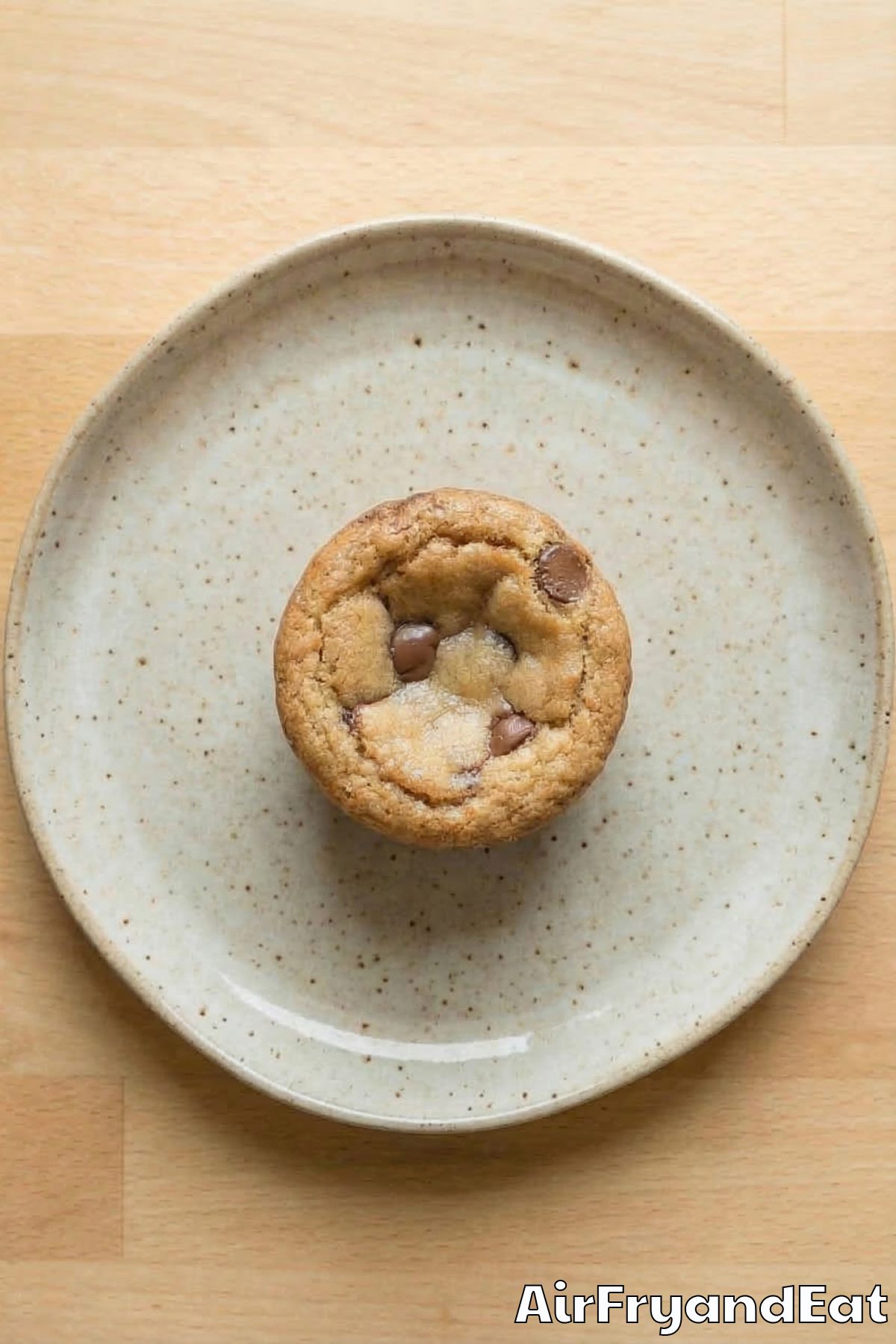 Buttery air fryer chocolate chip cookie cups