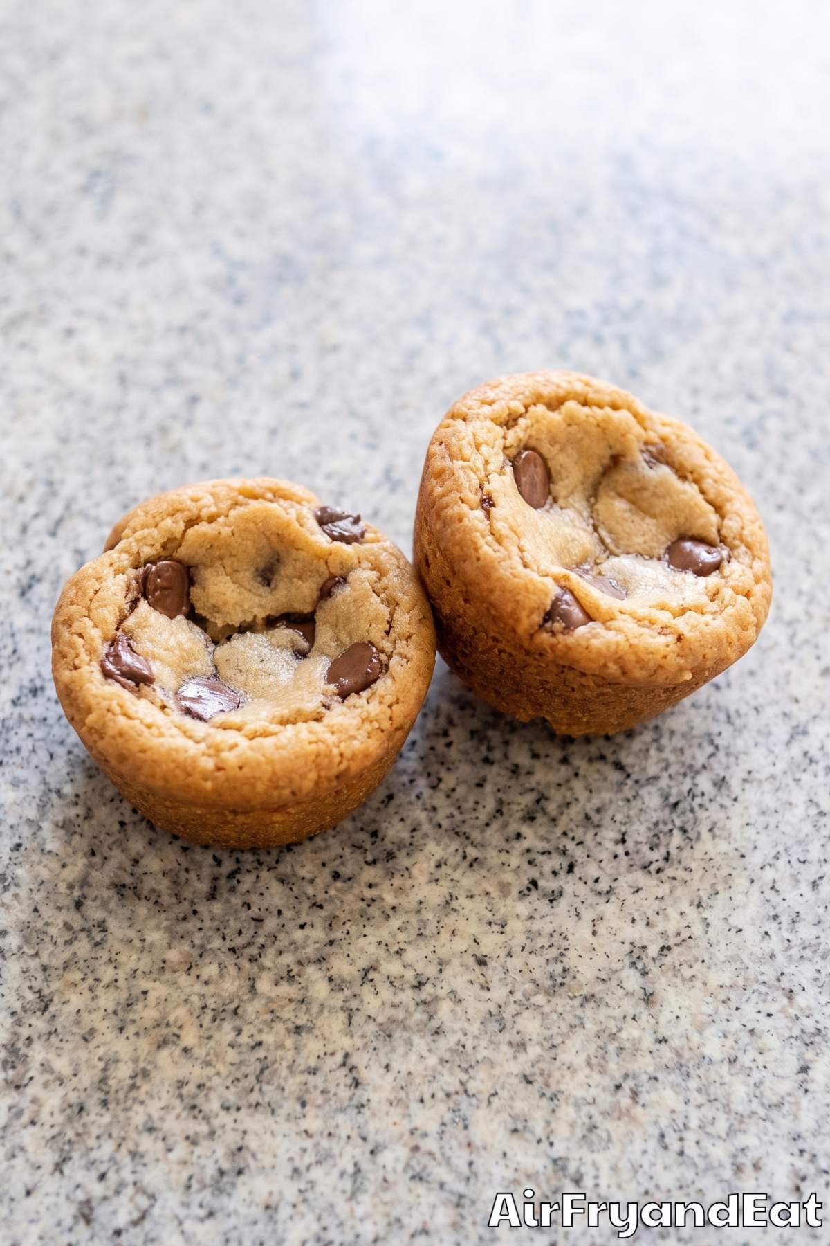 Air fryer chocolate chip cookie cups
