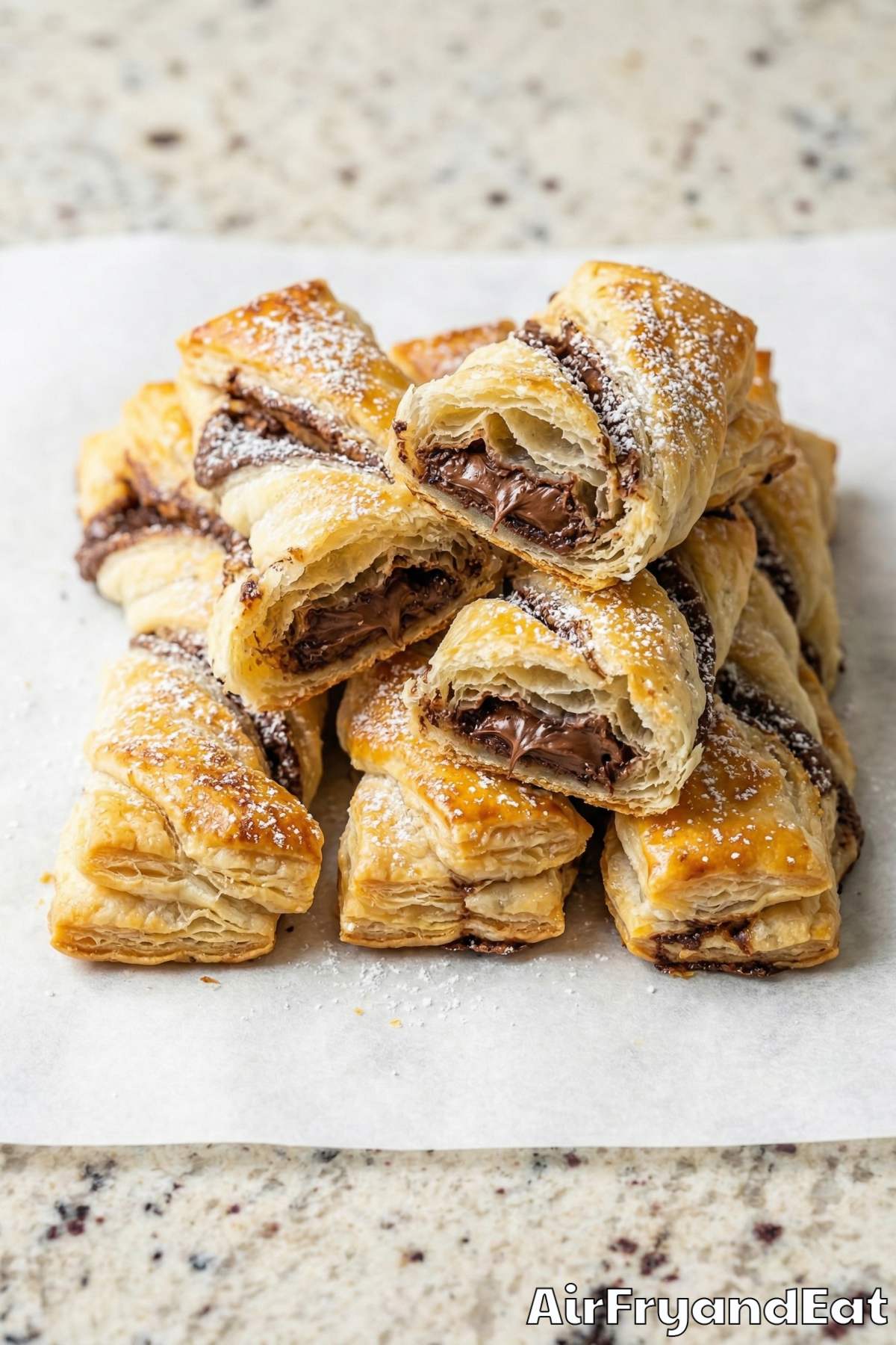 Irresistible air fryer hazelnut pastry twists