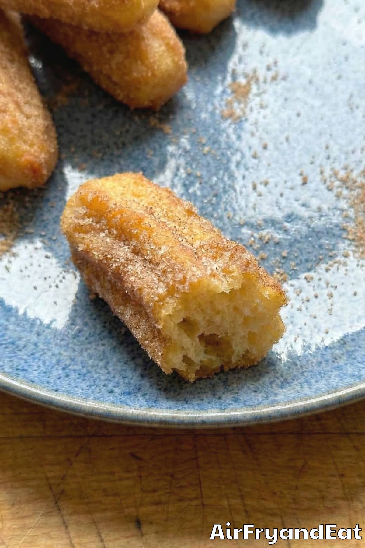 Irresistible air fryer churros up close
