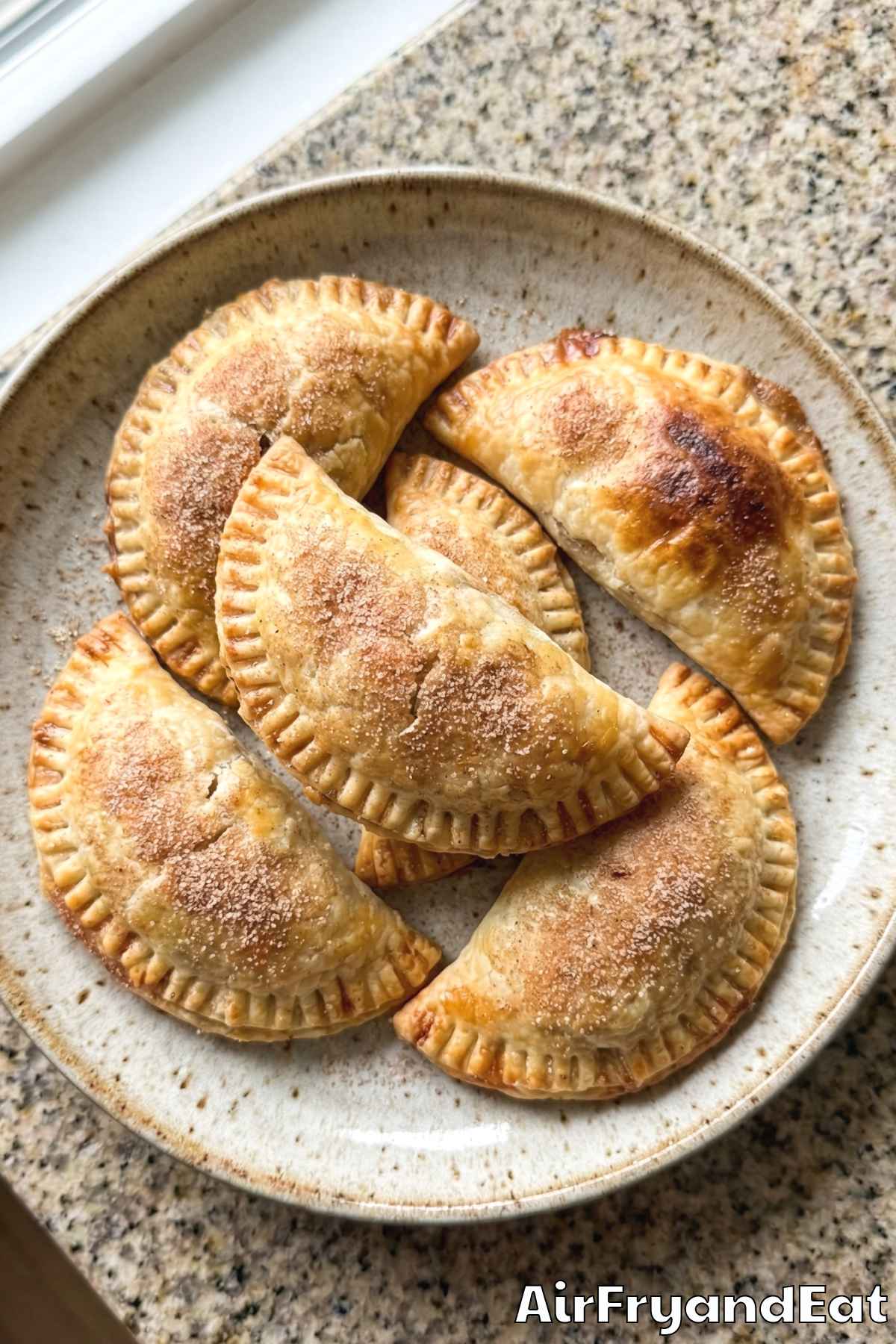 Flaky air fryer cinnamon apple empanadas