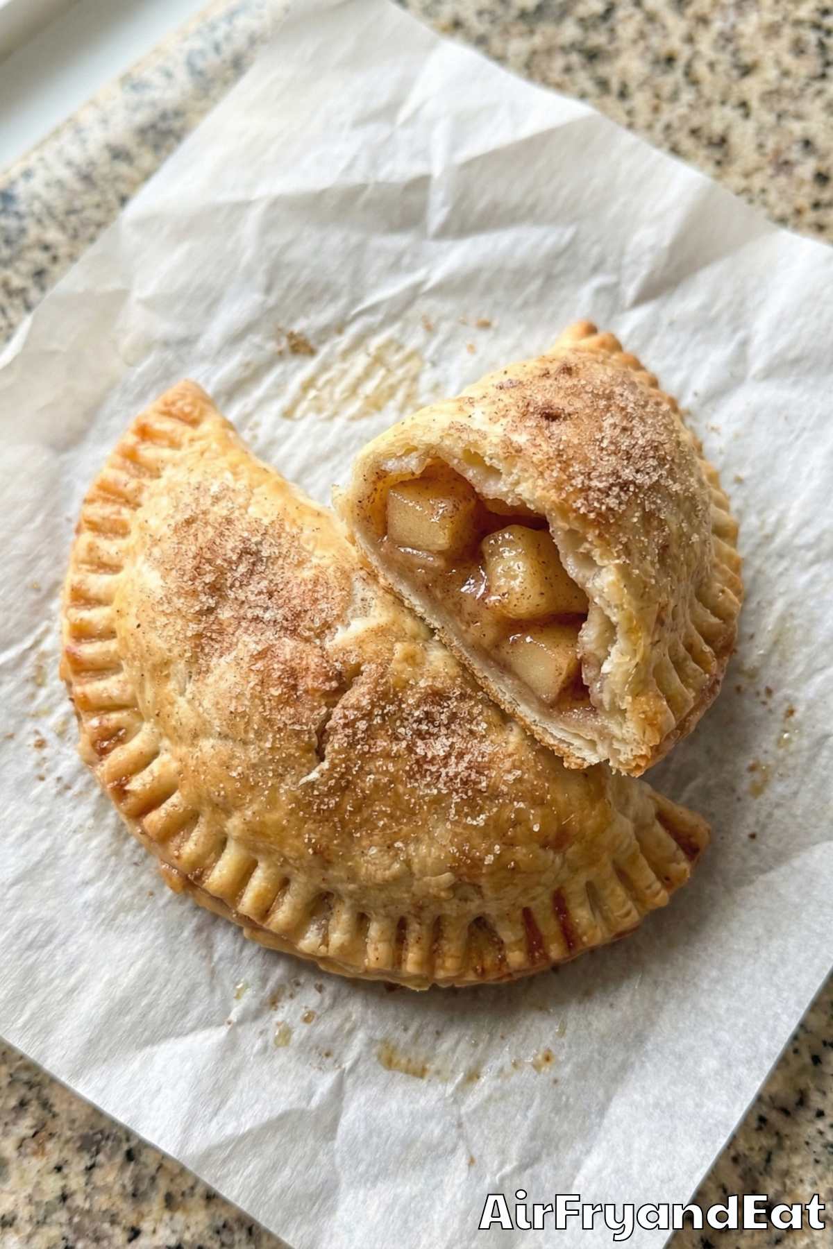 Sweet air fryer cinnamon apple empanadas