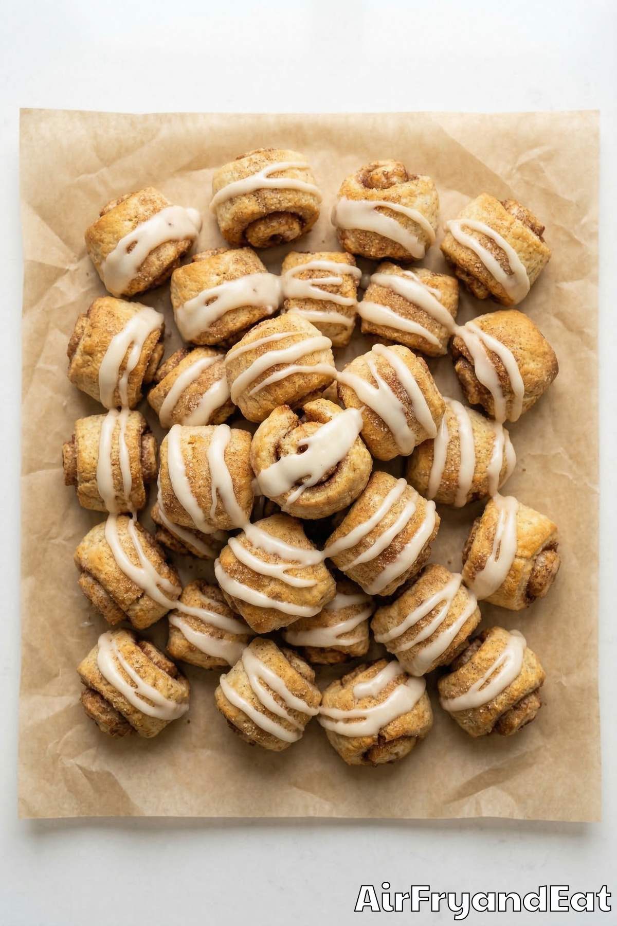 Irresistible air fryer cinnamon roll bites