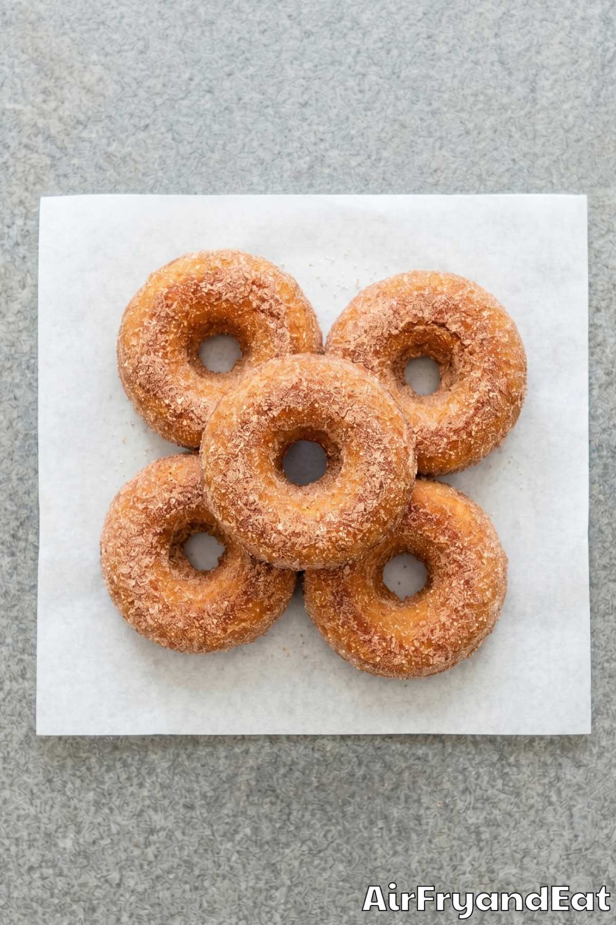 soft cinnamon donut cakes on a plate