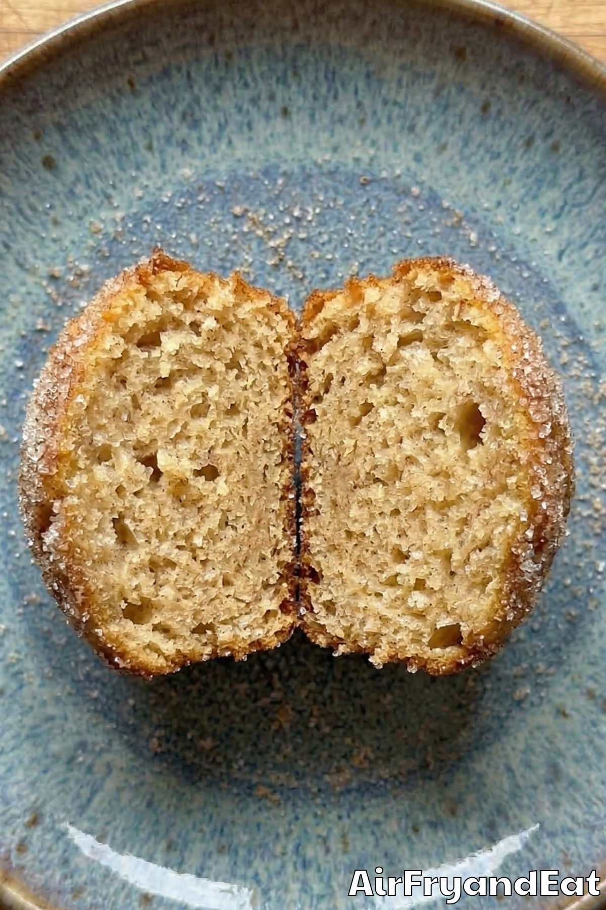 Tender air fryer cinnamon sugar donut cakes