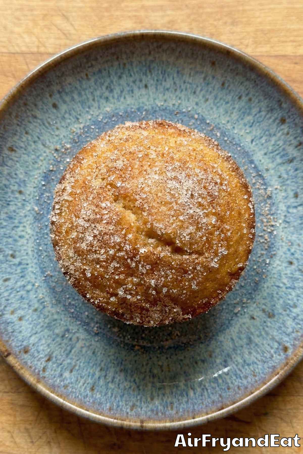 Soft air fryer cinnamon sugar donut cakes