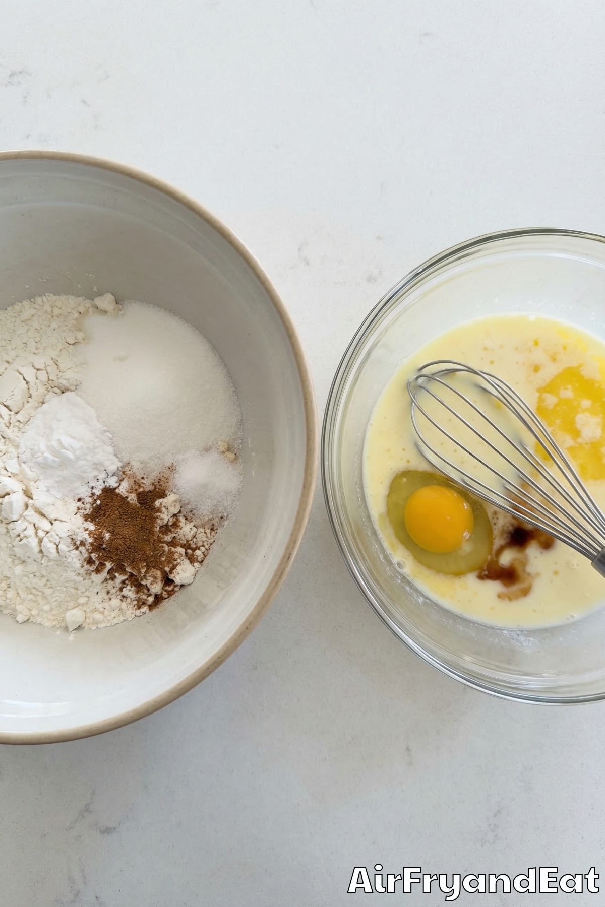 Air Fryer Cinnamon Sugar Donut Cakes Step 1