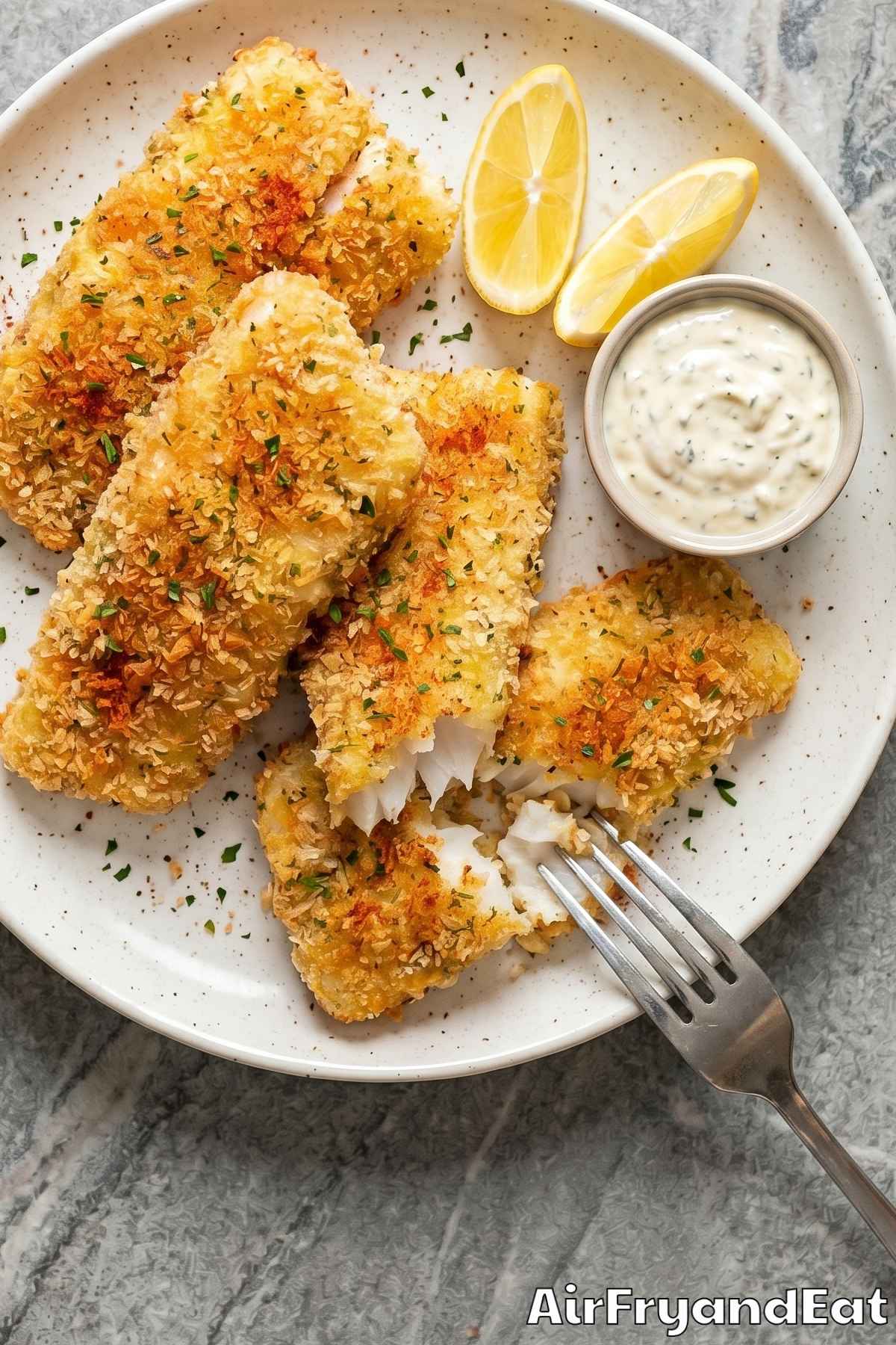 simple panko crusted cod in air fryer