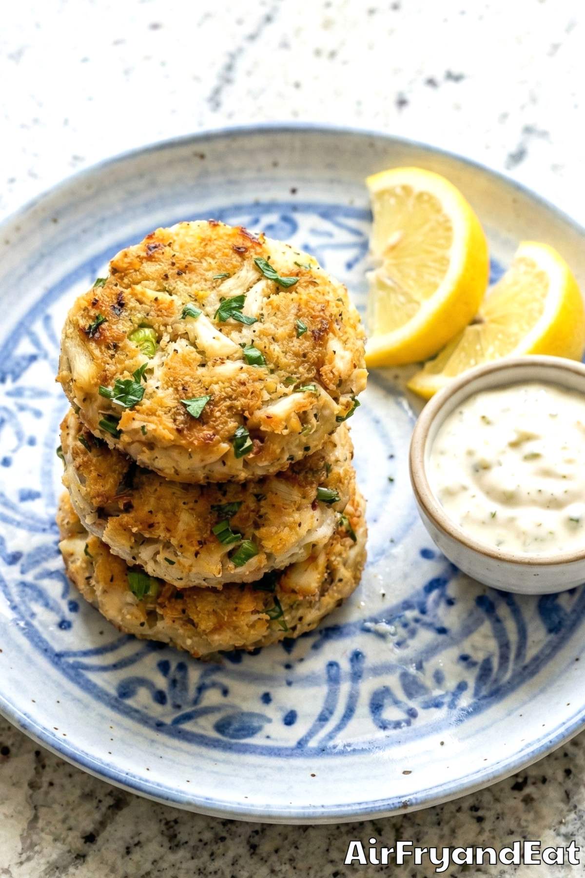 Perfectly crispy air fryer crab cakes