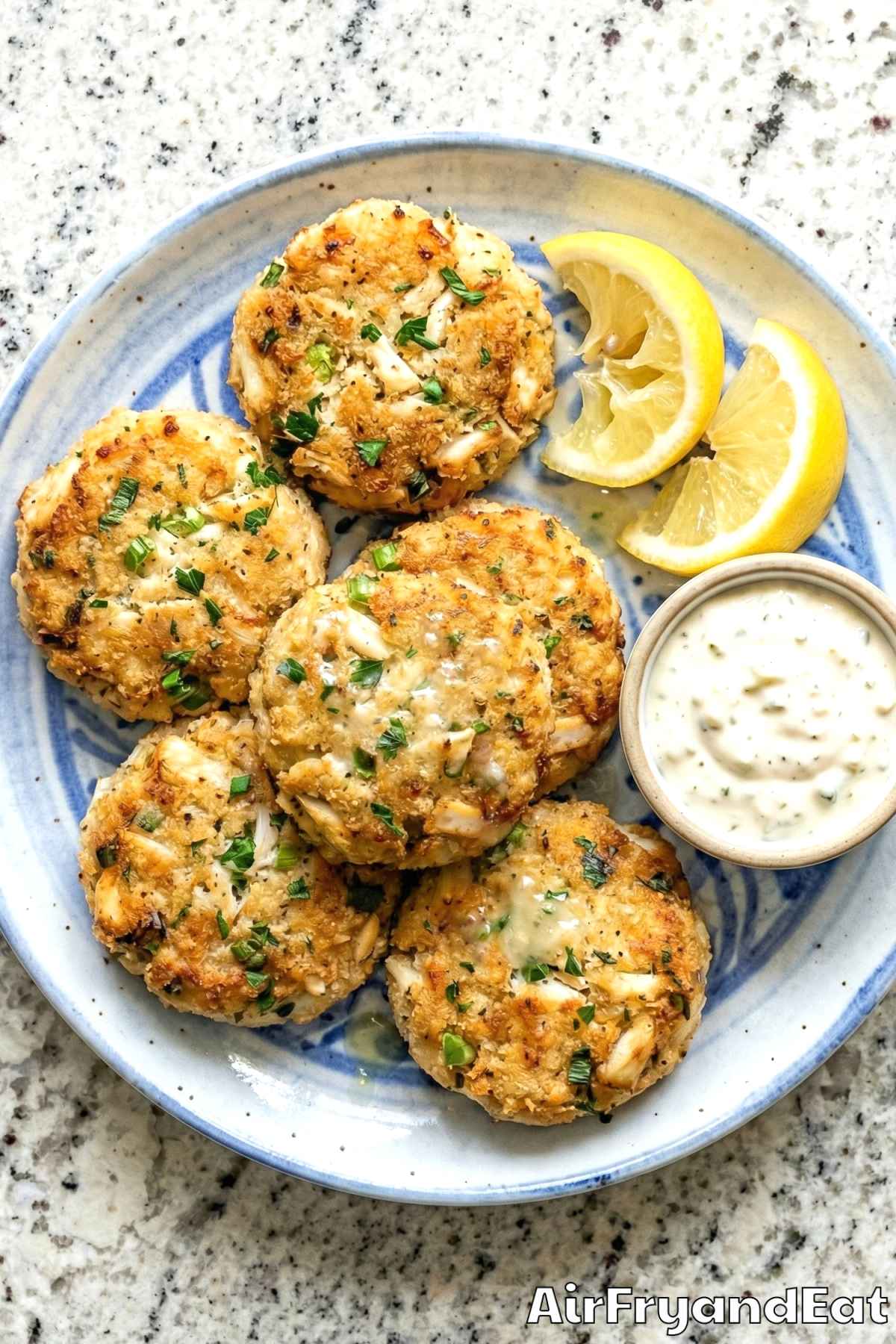 Flavorful homemade air fryer crab cakes