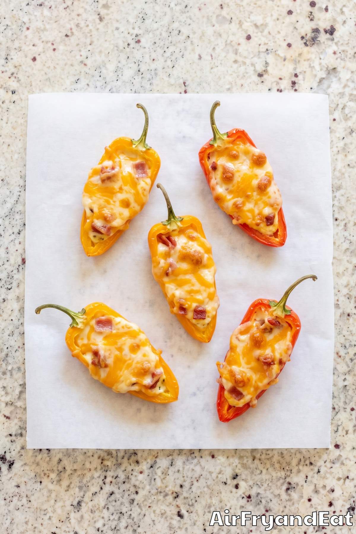 Creamy cheese mini pepper poppers