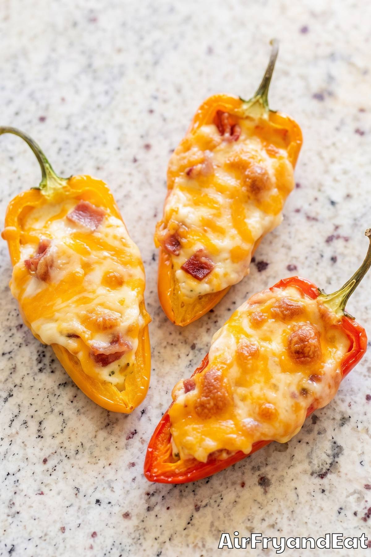 Air fryer mini peppers with cream cheese