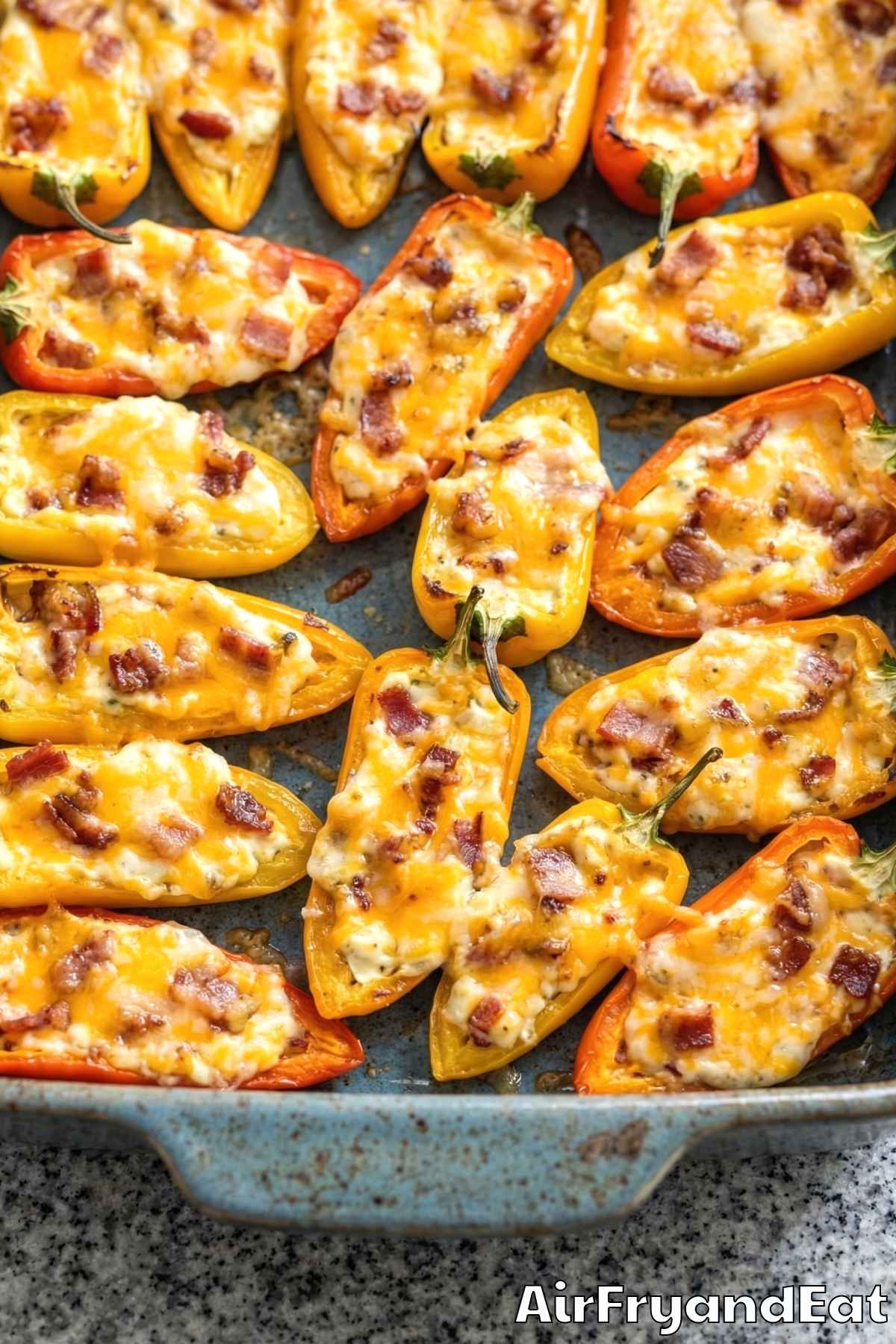 Easy air fryer cream cheese mini peppers