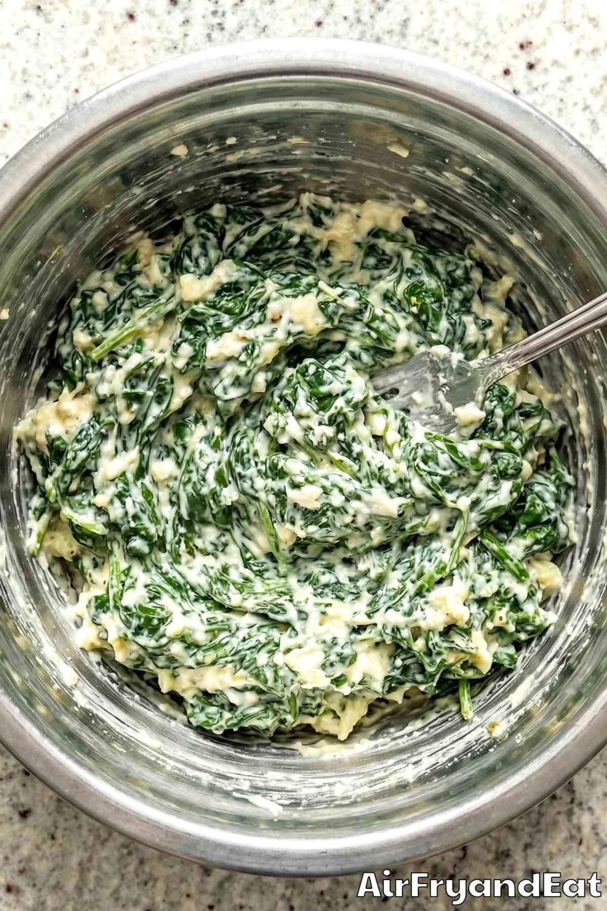 Air Fryer Creamy Spinach Stuffed Chicken Step 2