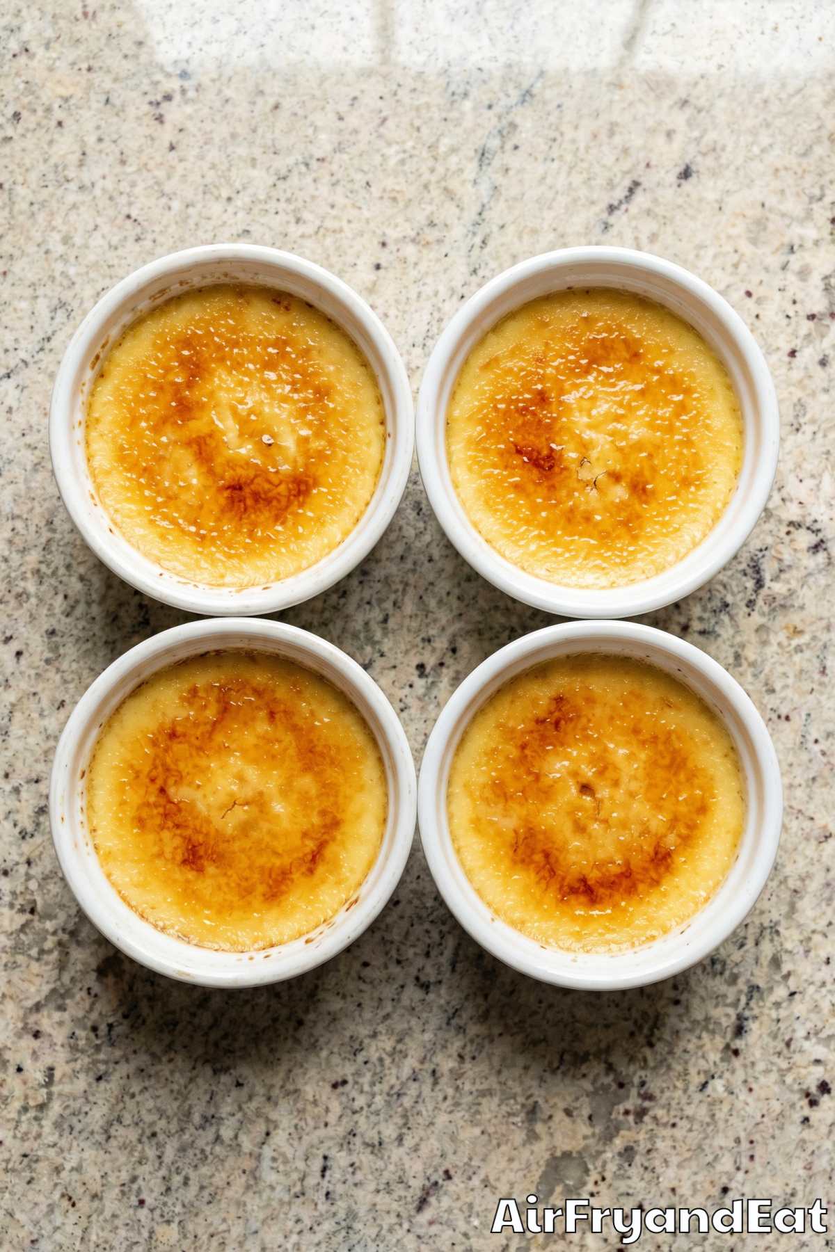 silky air fryer creme brulee custard
