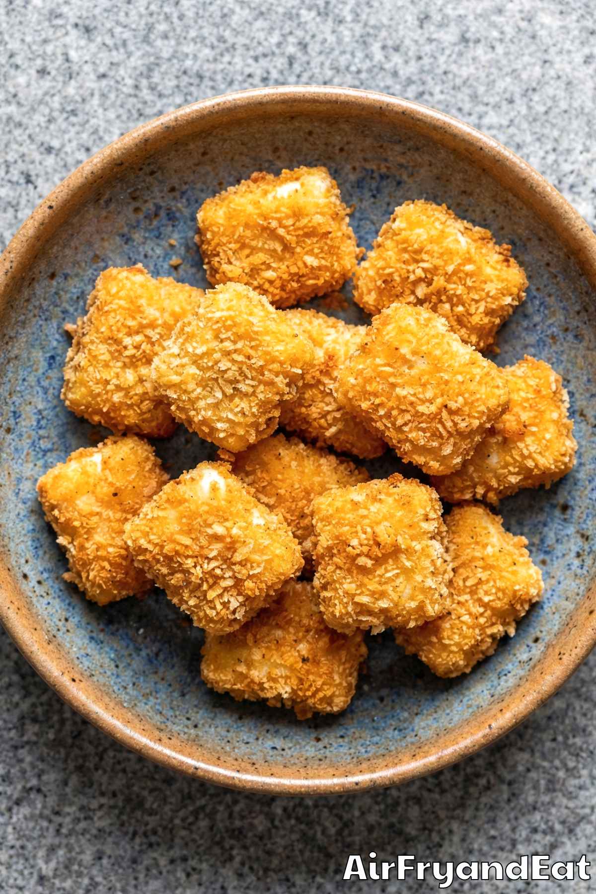 Easy air fryer crispy Baja fish bites