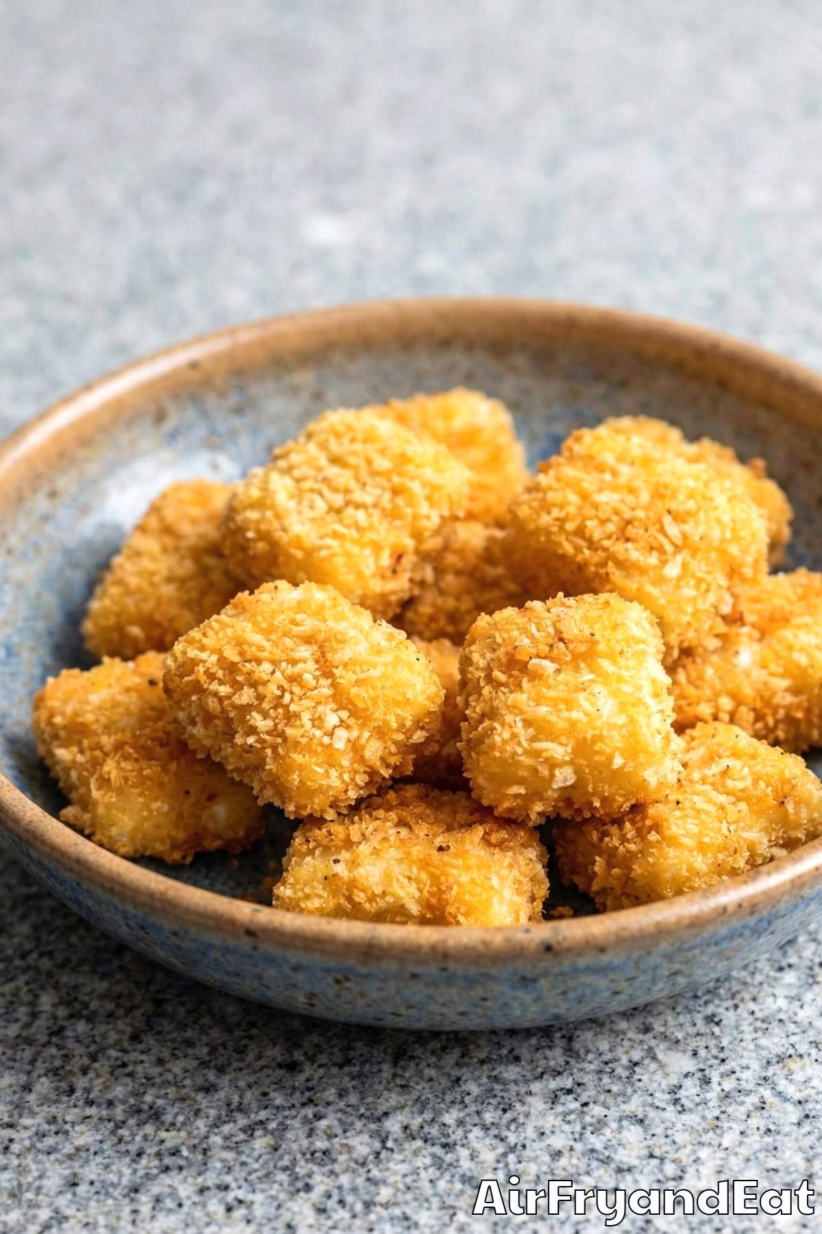 Savory air fryer Baja crispy fish bites