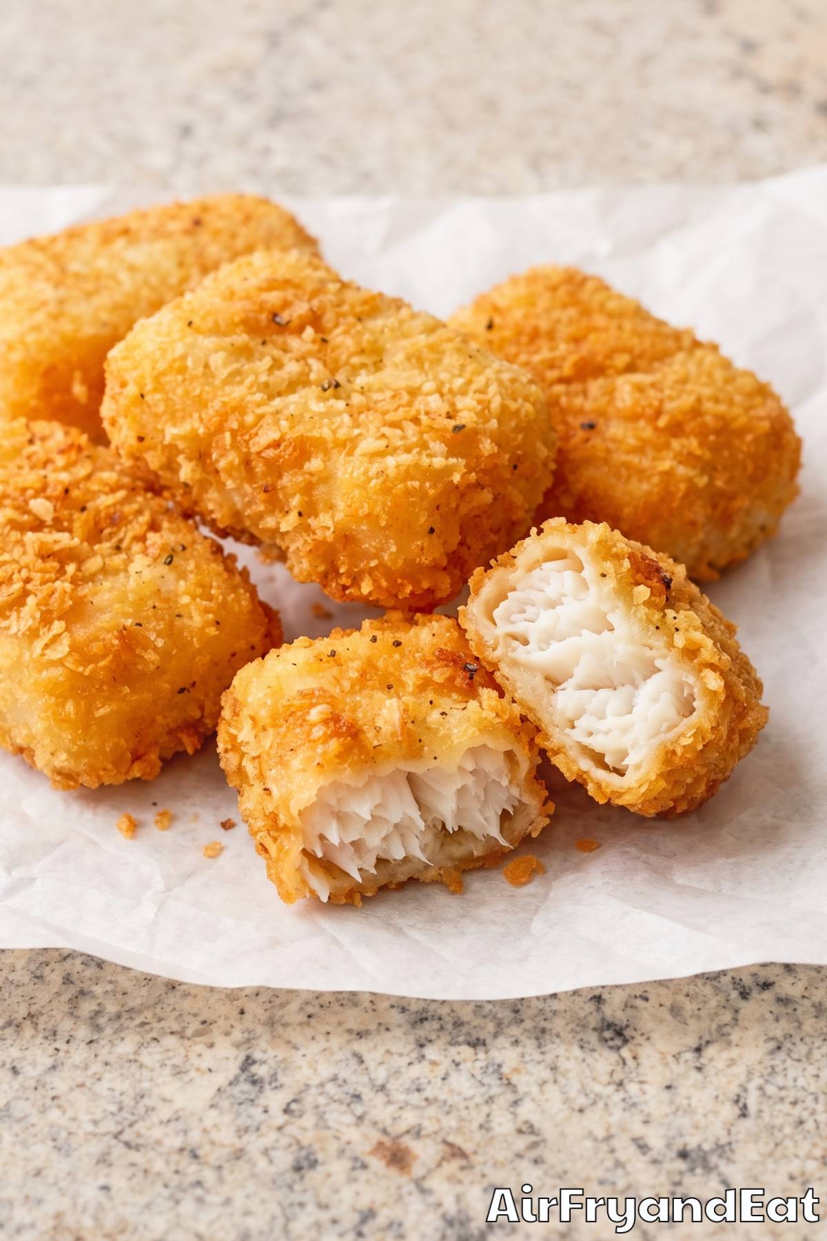 Crispy air fryer Baja fish bites
