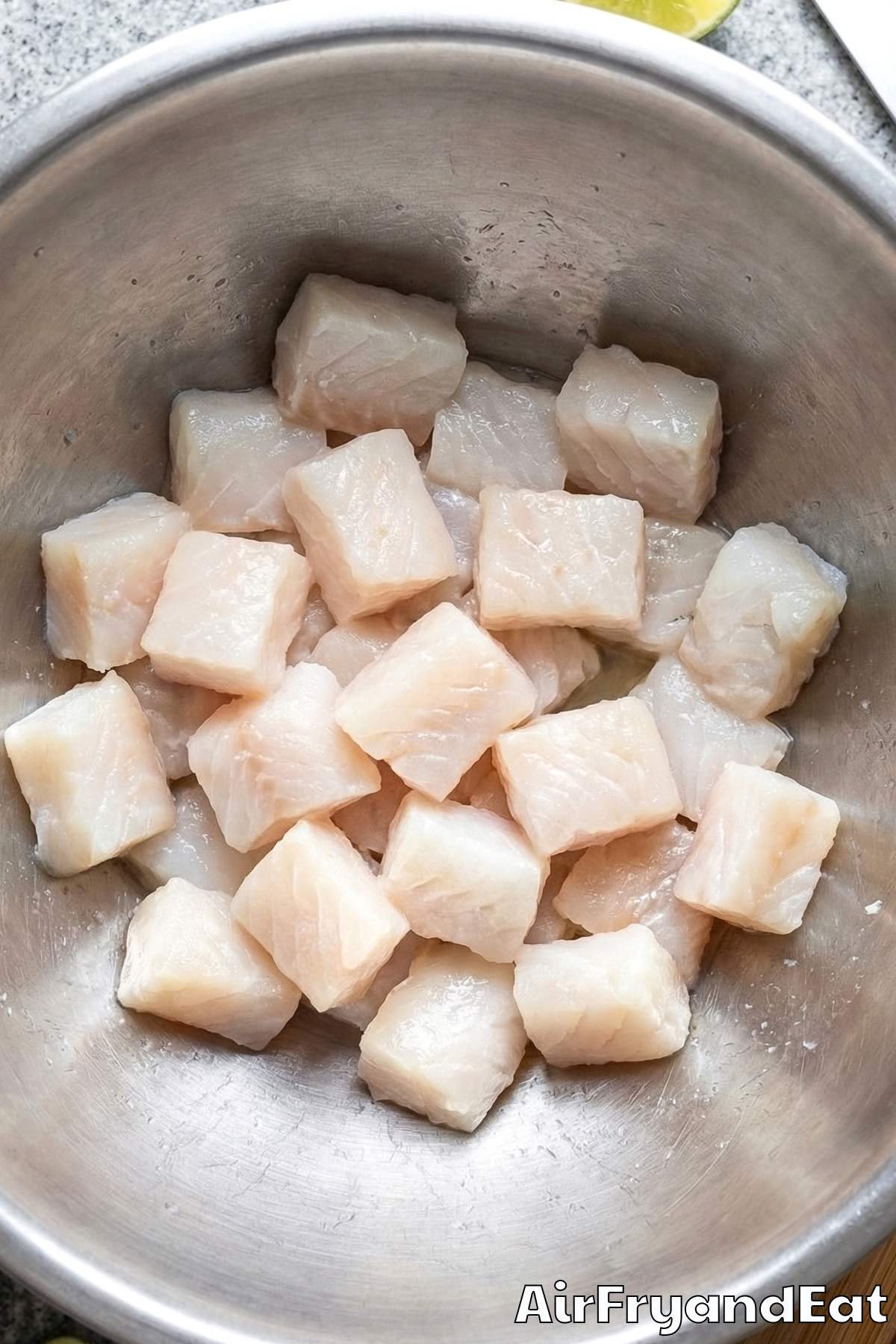 Air Fryer Crispy Baja Fish Bites Step 1